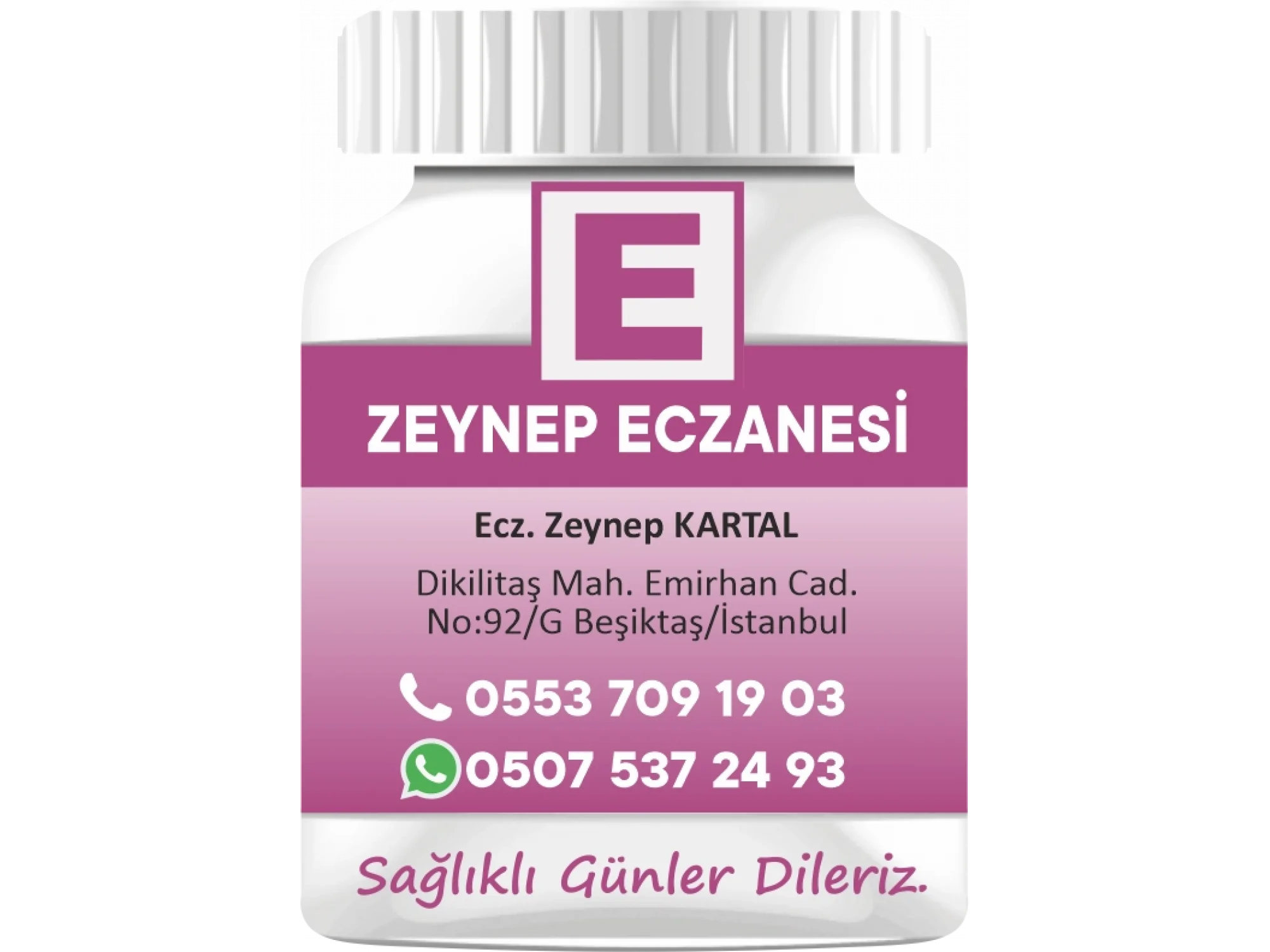 İlaç Şişesi Mor - 1000 Adet