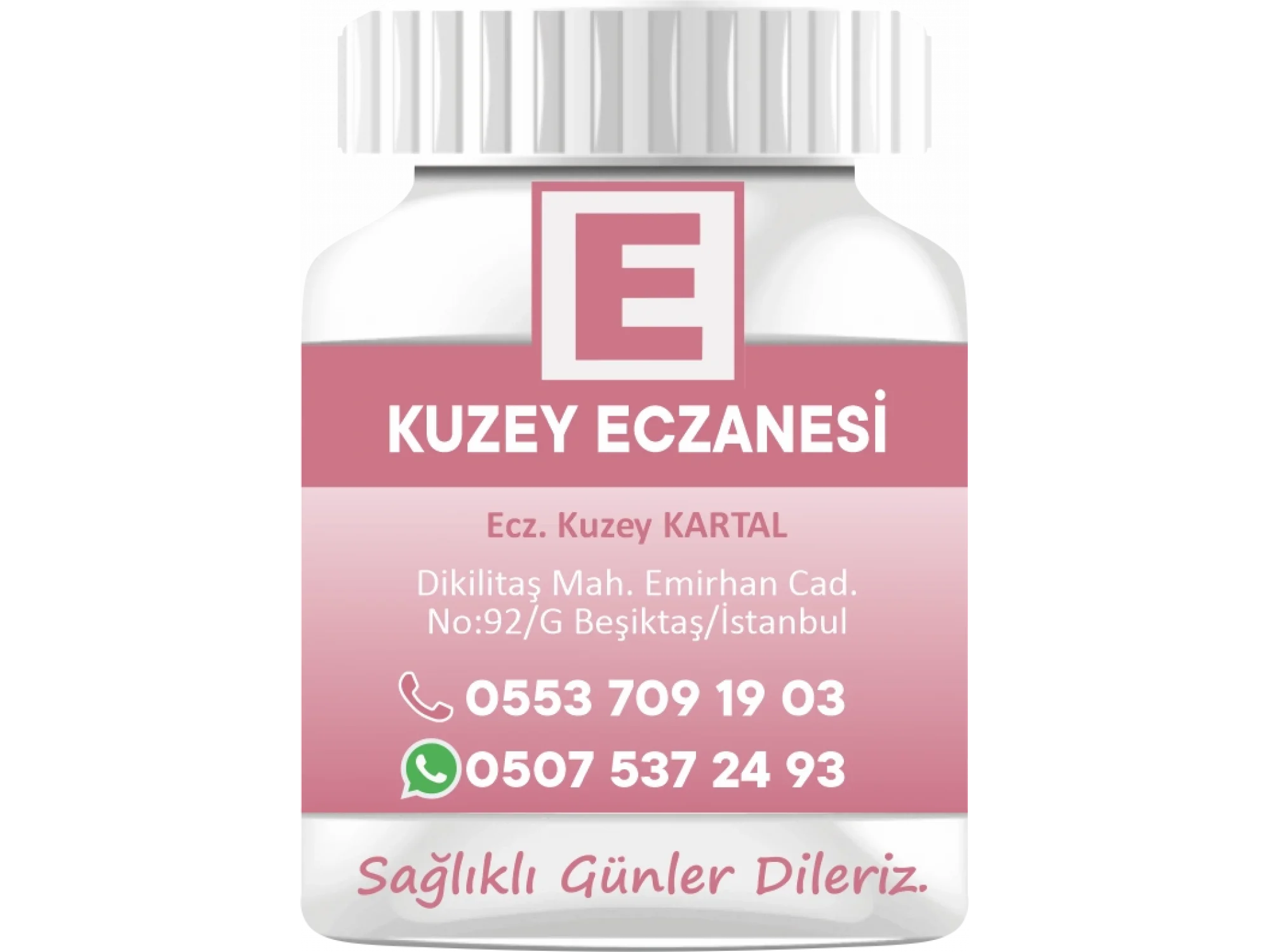 İlaç Şişesi Koyu Gül - 1000 Adet