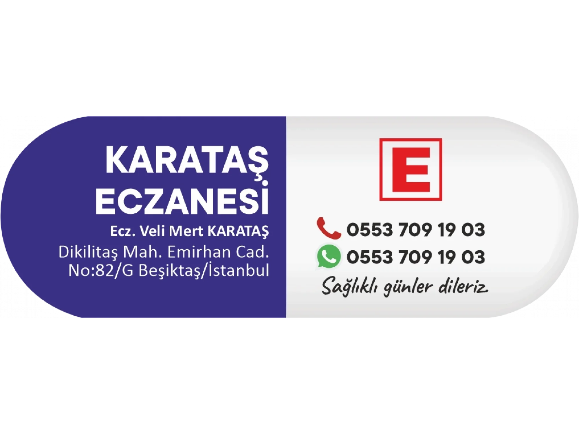 İlaç Kapsülü Mavi E logolu - 1000 adet