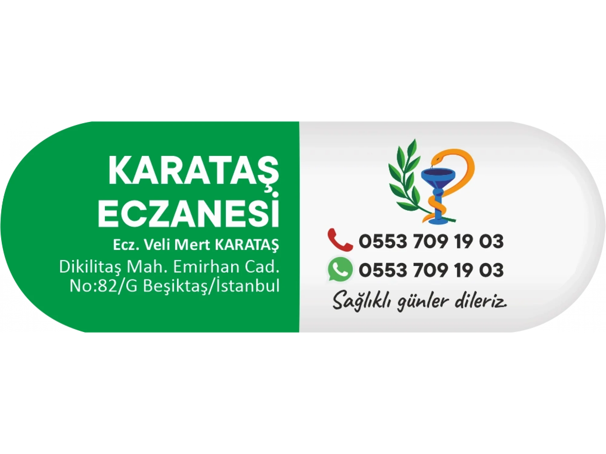 İlaç Kapsülü Yeşil Amblemli - 1000 adet