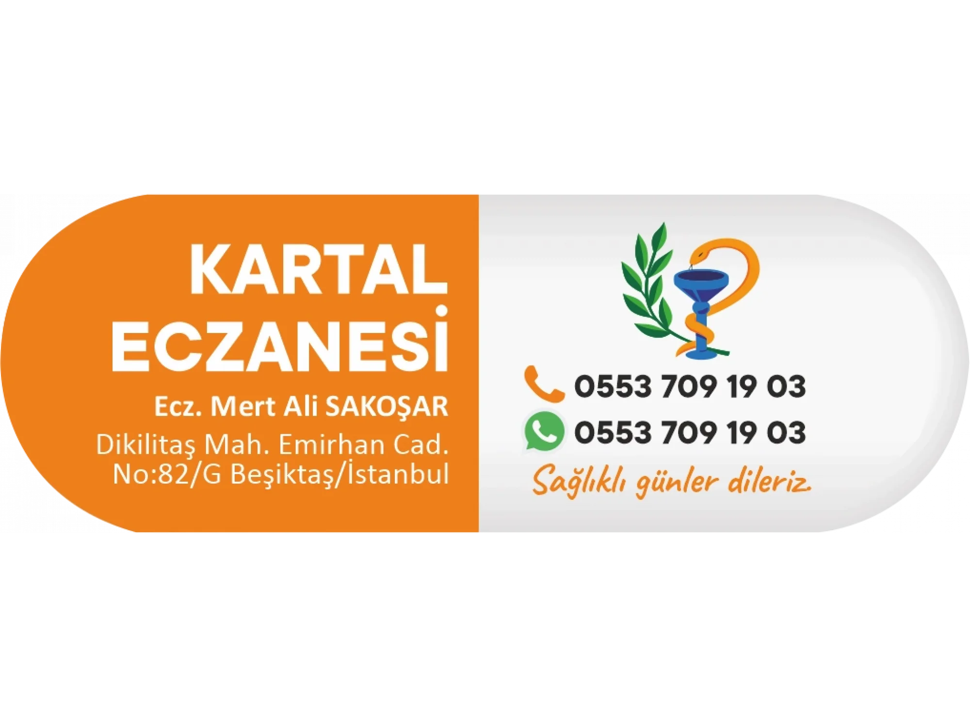 İlaç Kapsülü Turuncu Amblemli - 1000 adet