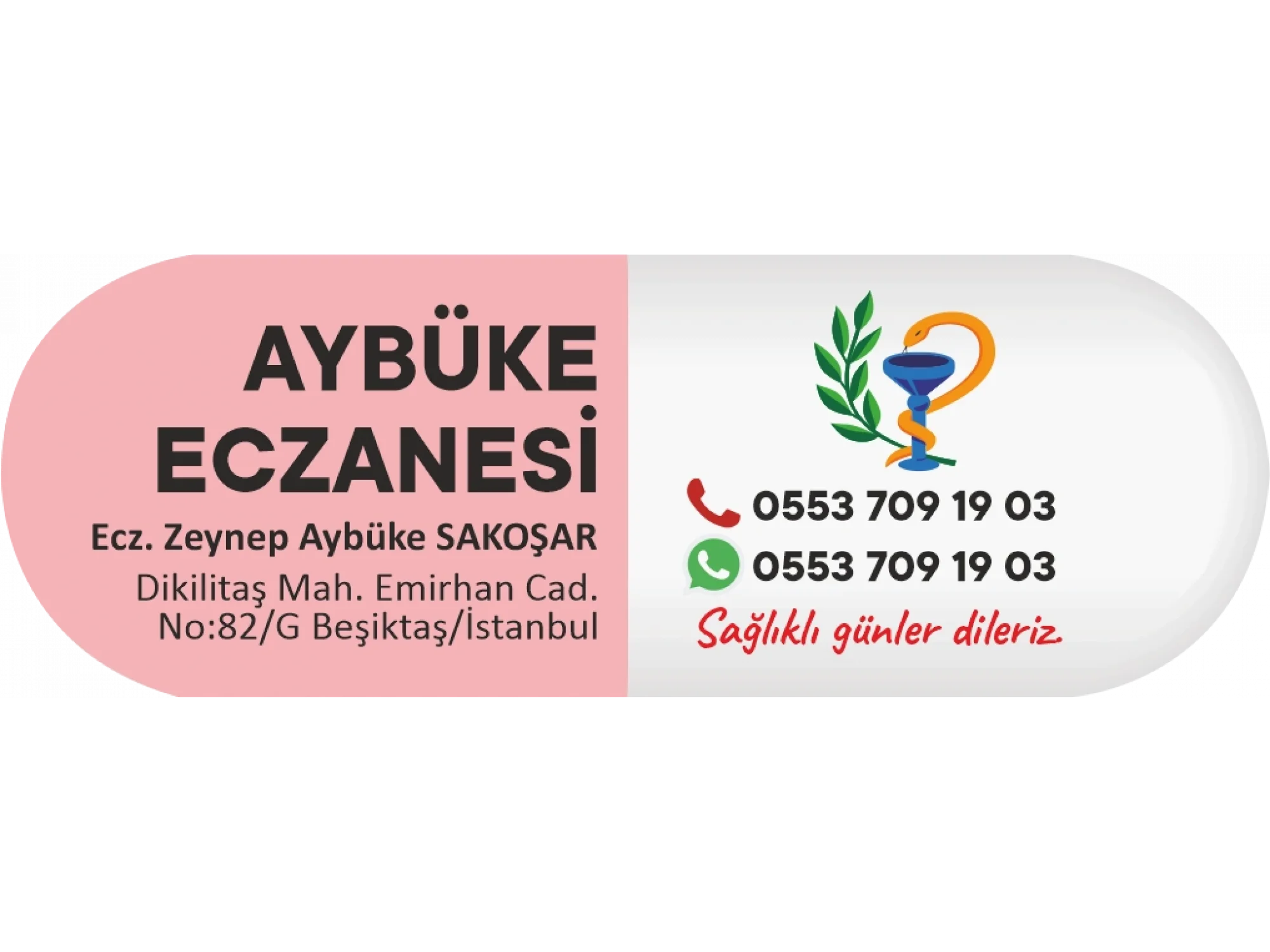 İlaç Kapsülü Pembe Amblemli - 1000 adet