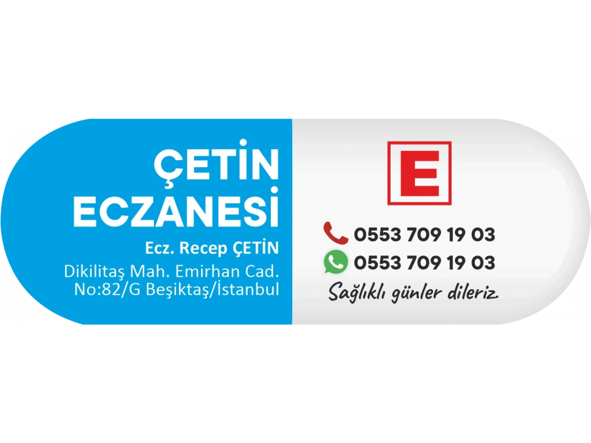 İlaç Kapsülü Bebek Mavisi E Logolu - 1000 adet