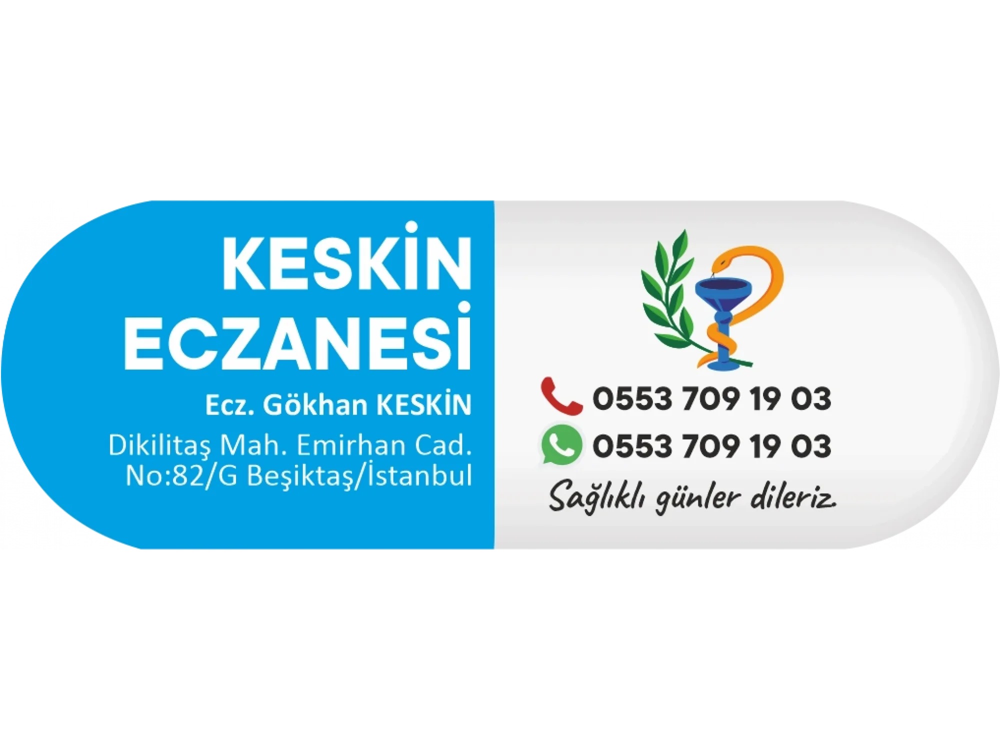 İlaç Kapsülü Bebek Mavisi Amblemli  - 1000 adet