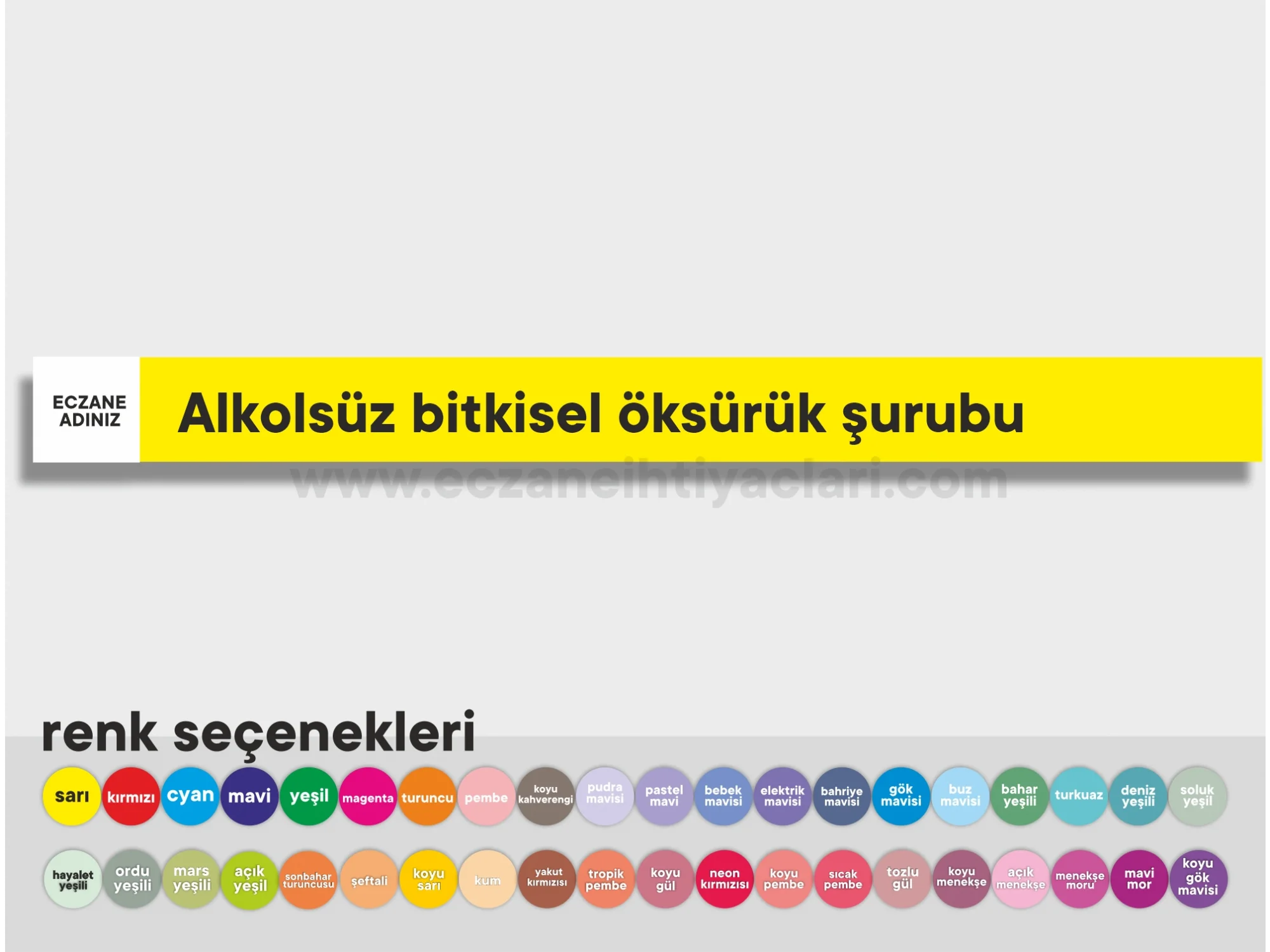 Alkolsüz bitkisel öksürük şurubu