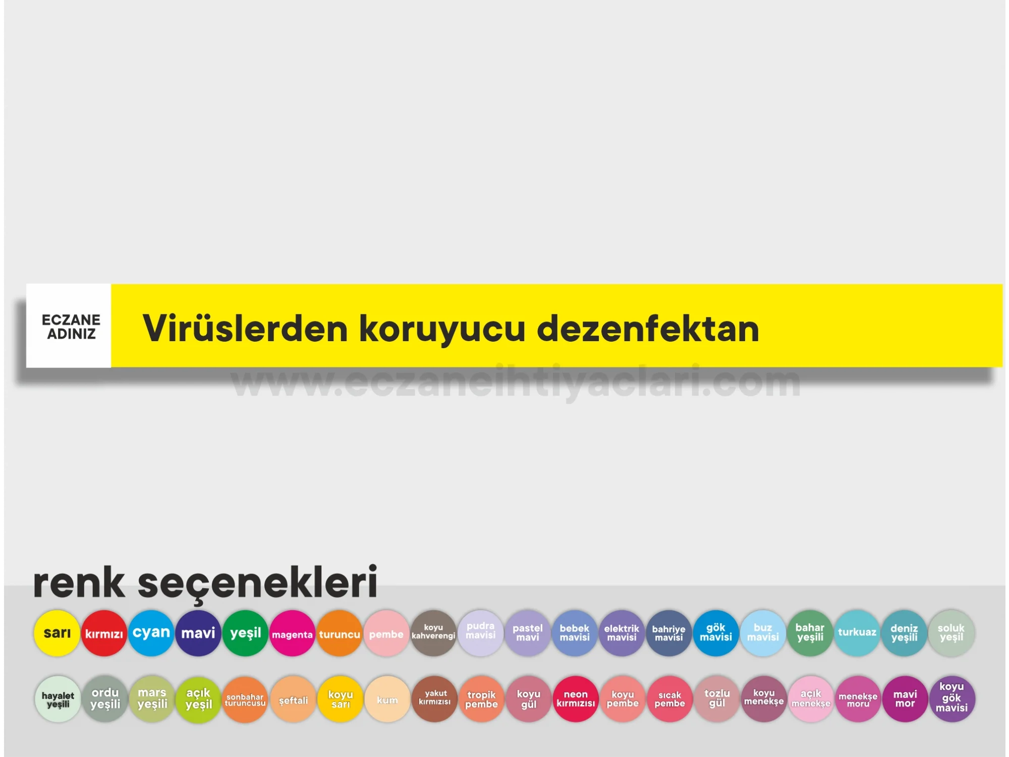 Virüslerden koruyucu dezenfektan