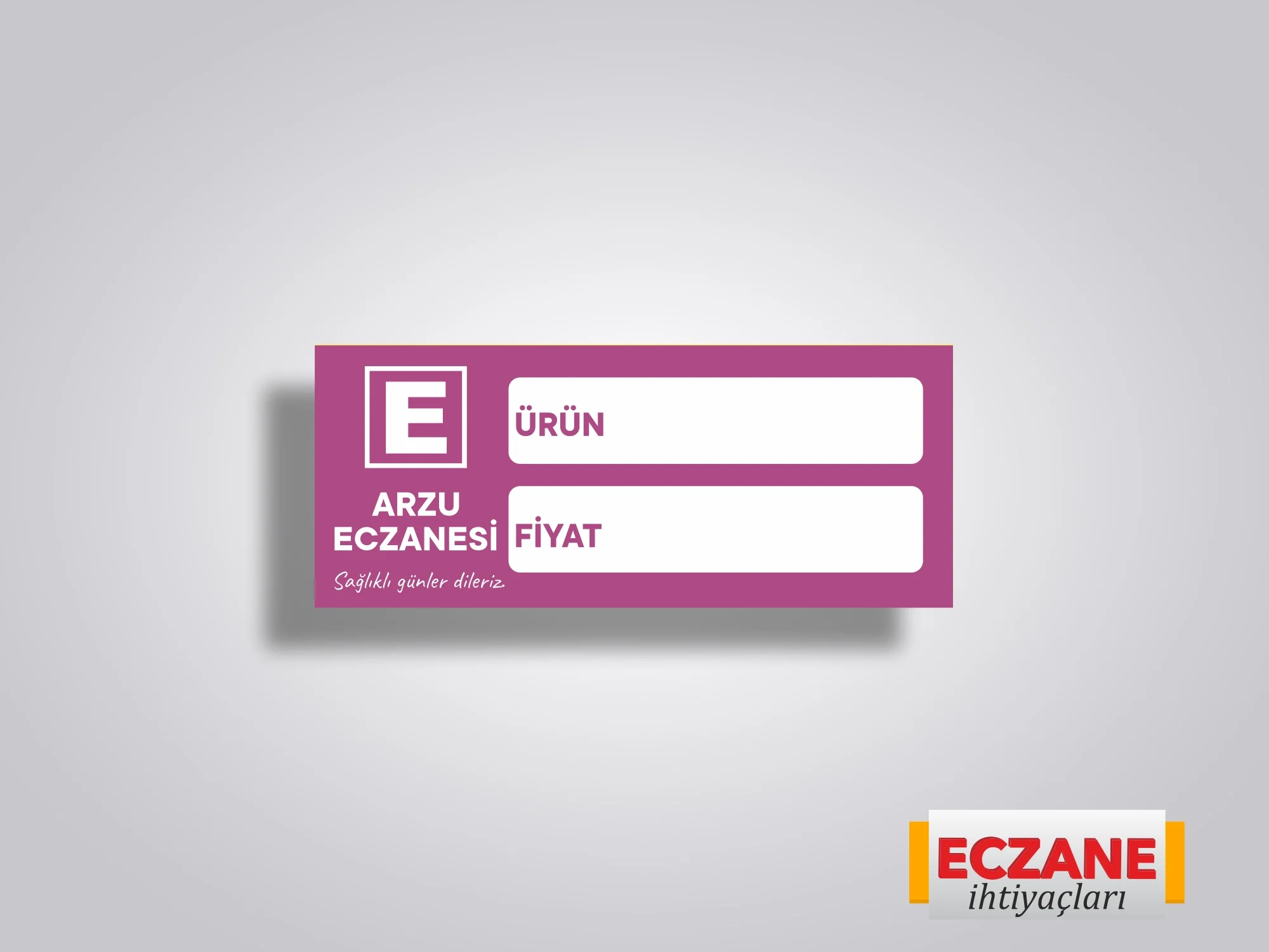 Eczanenize Özel Raf Etiketi Mor - 200 Adet