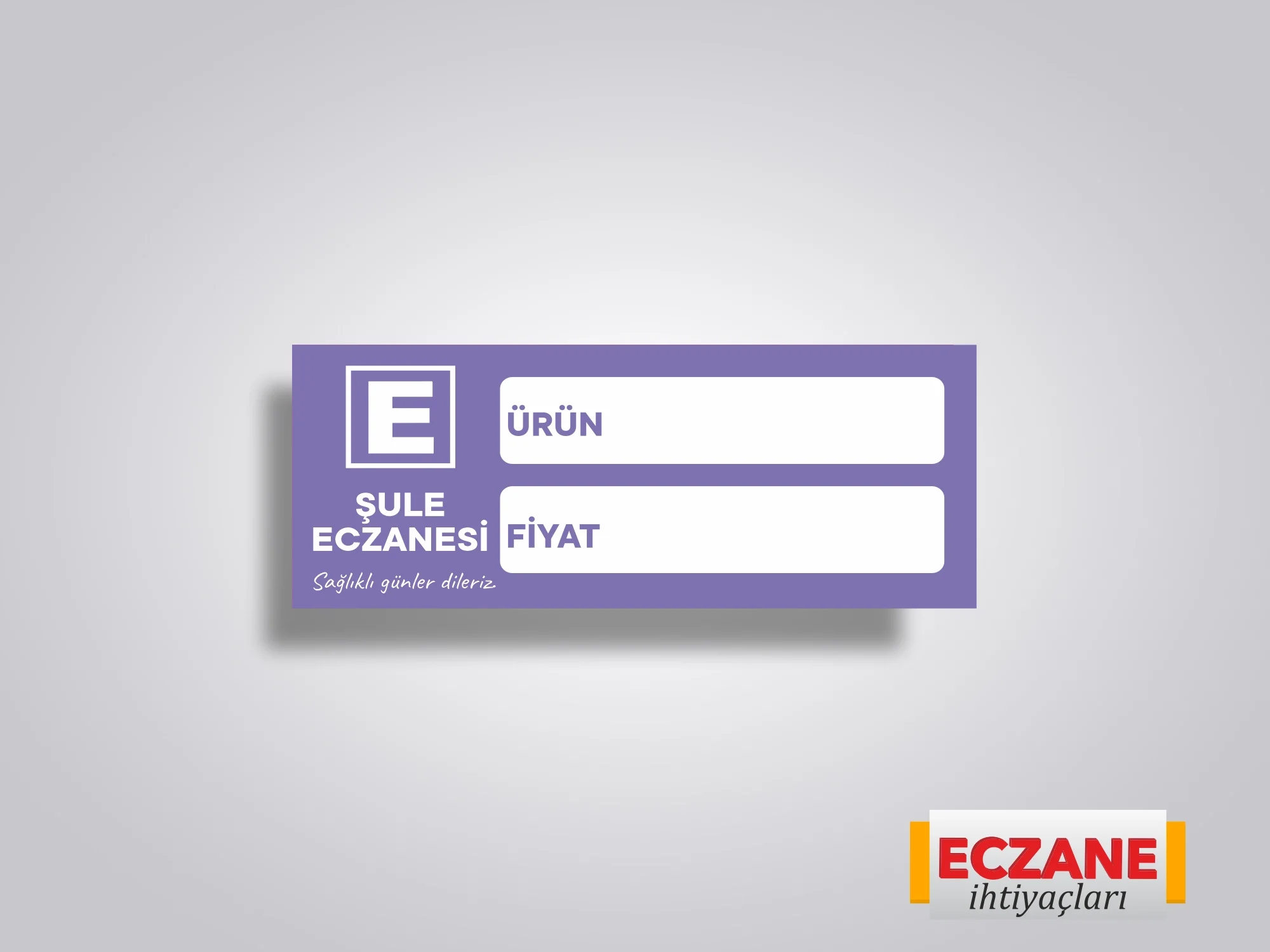 Eczanenize Özel Raf Etiketi Elektrik Mavisi - 200 Adet