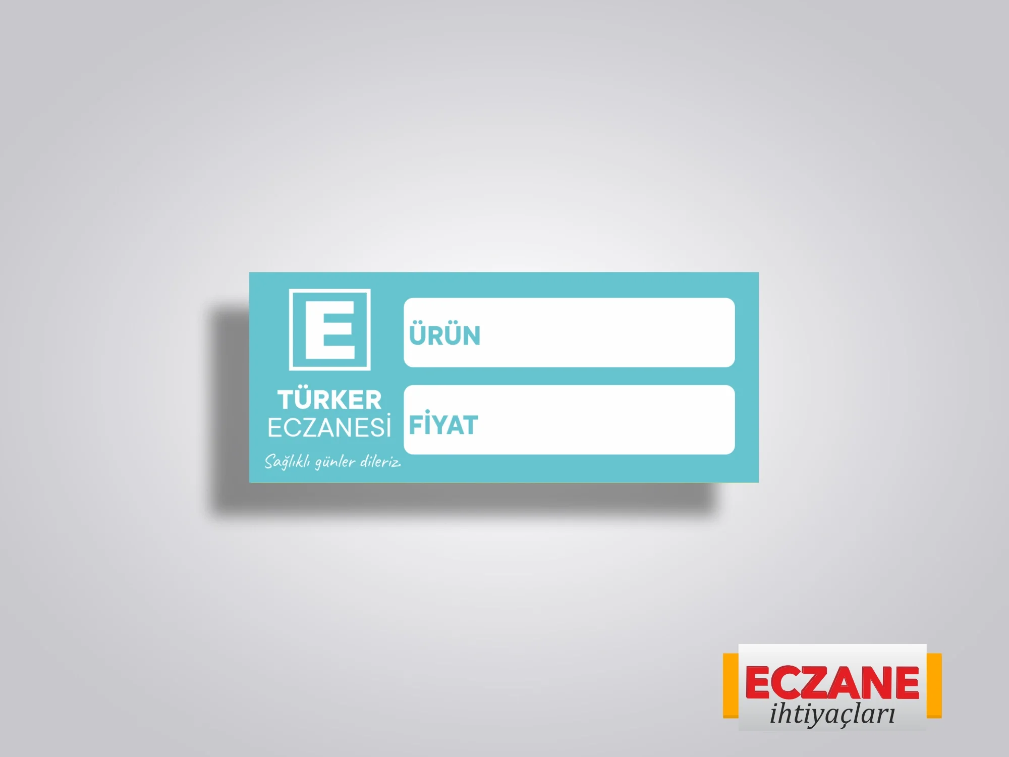 Eczanenize Özel Raf Etiketi Turkuaz - 200 Adet