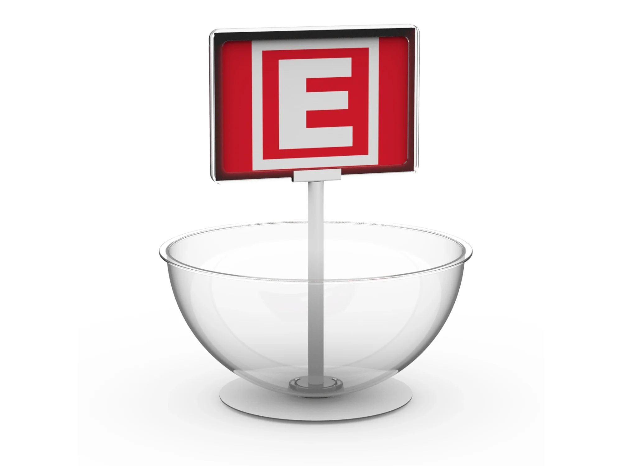 Eczane Banko Üstü 30cm Fanus Çanak Stand