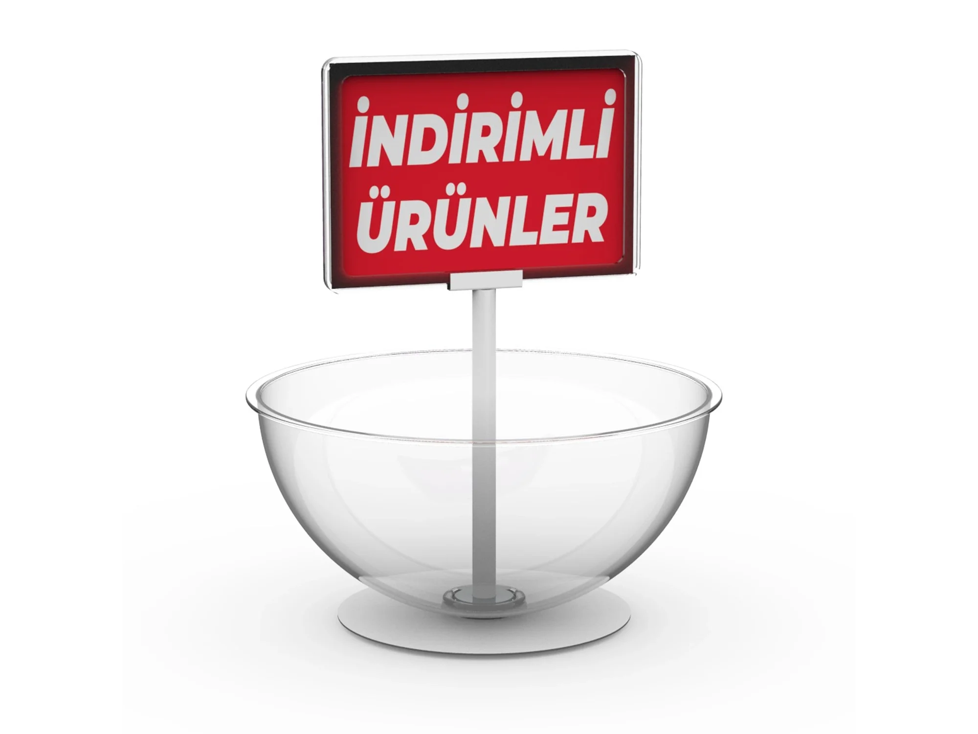 Eczane Banko Üstü 30cm Fanus Çanak Stand