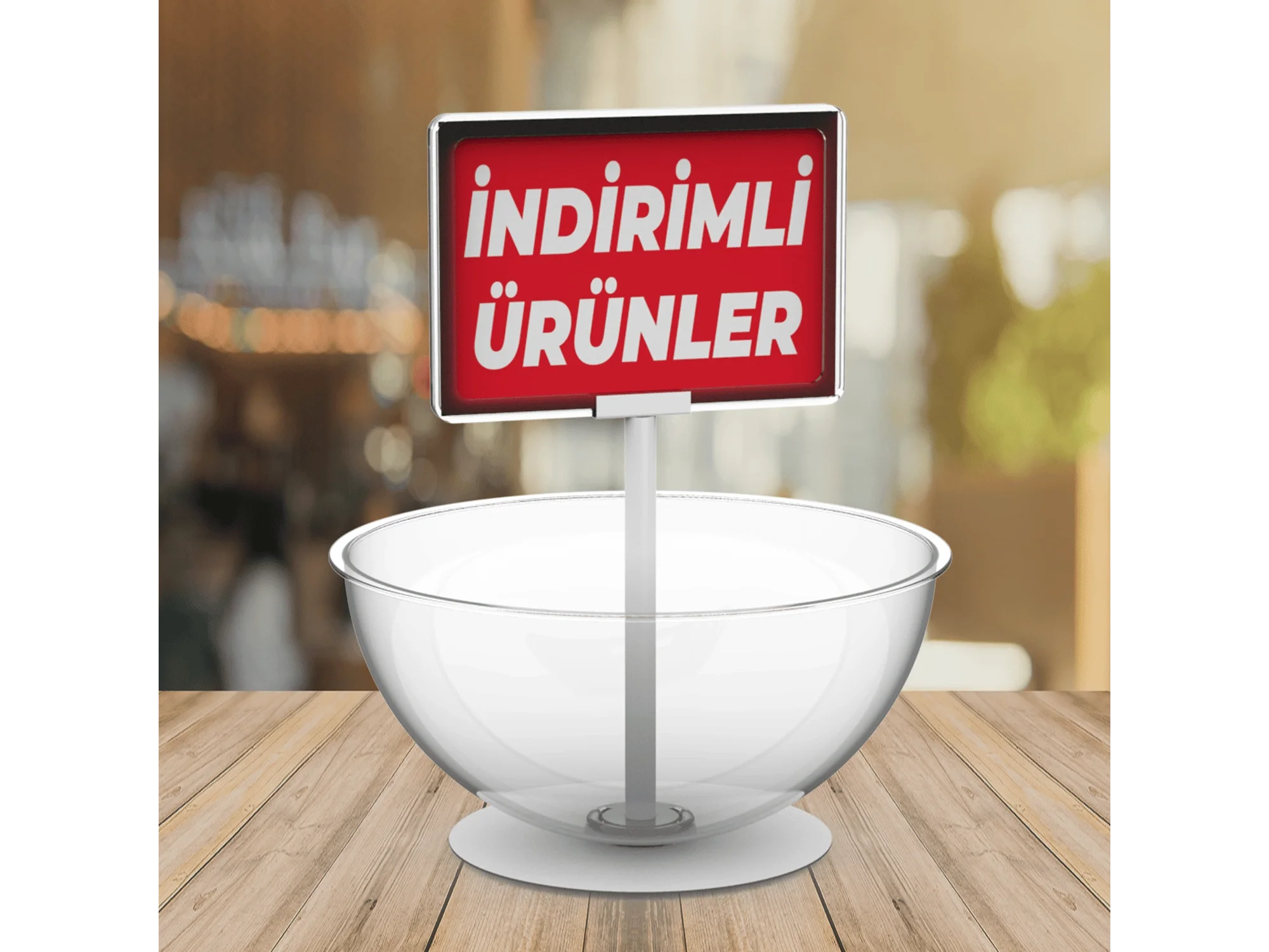 Eczane Banko Üstü 30cm Fanus Çanak Stand