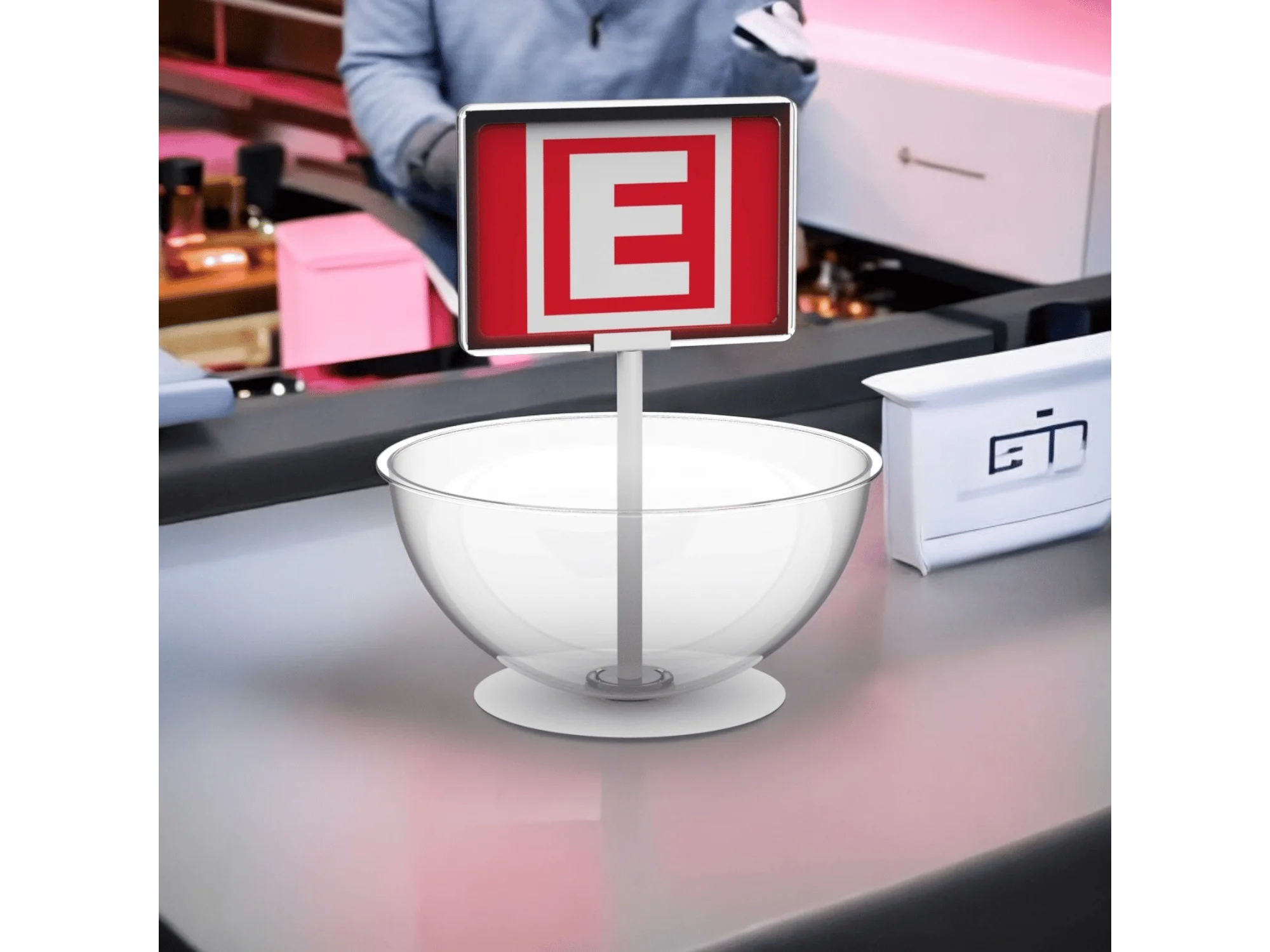 Eczane Banko Üstü 30cm Fanus Çanak Stand