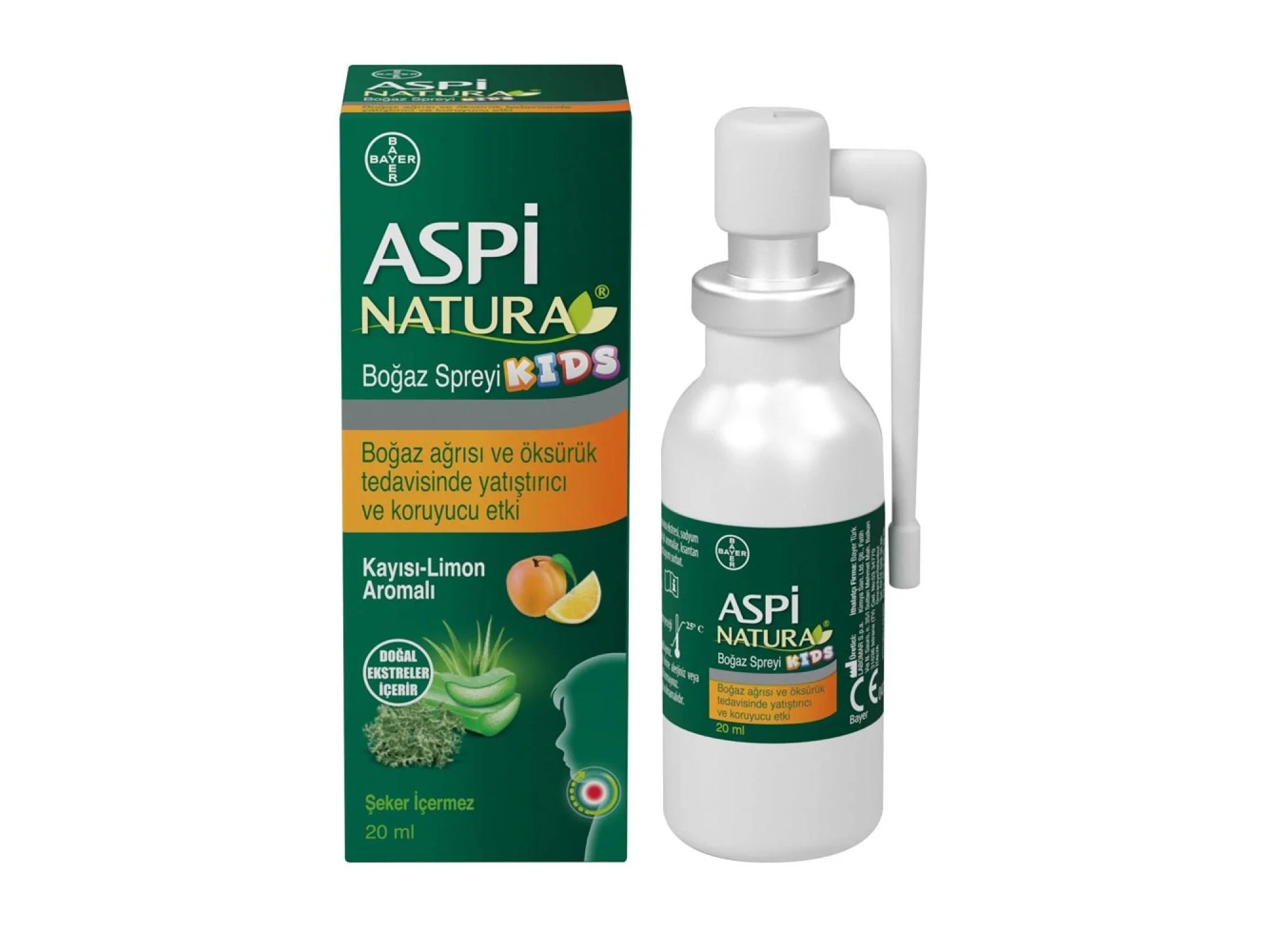 Aspinatura Boğaz Spreyi Kayısı Limon 20 ml