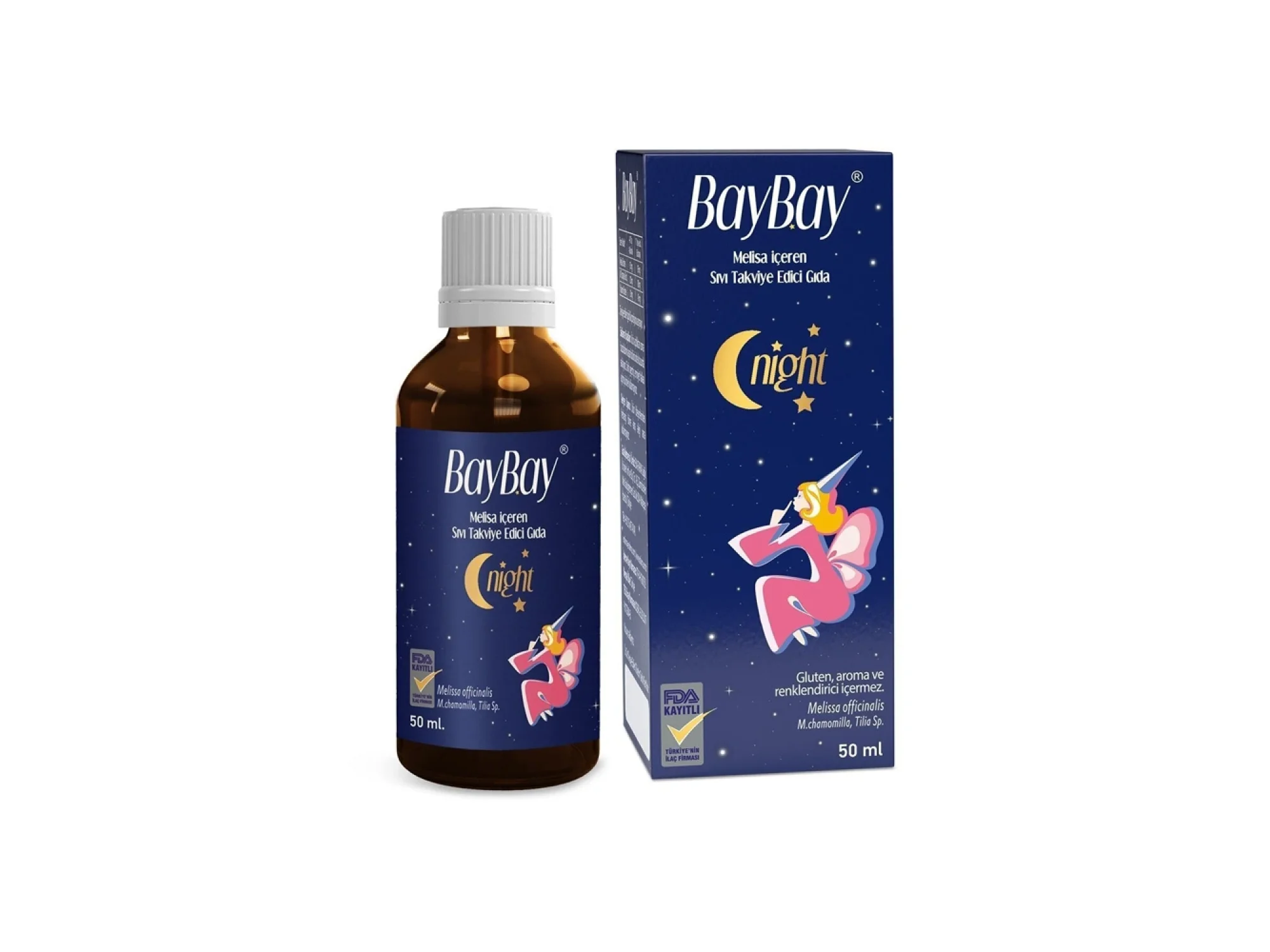Baybay Night Melisa İçeren Bitkisel Damla 50 ml