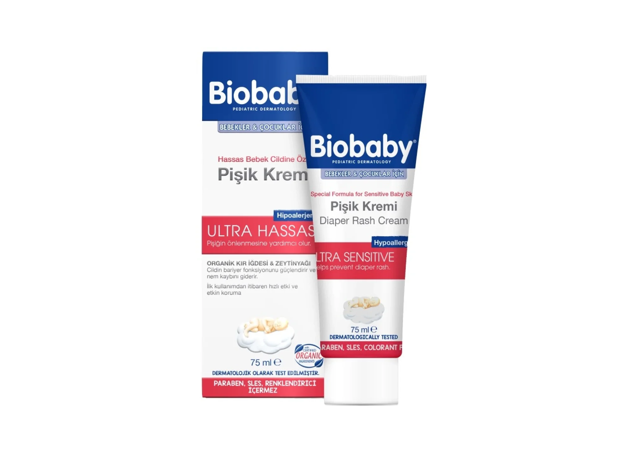 Biobaby Ultra Hassas Pişik Giderici Krem 75 ml