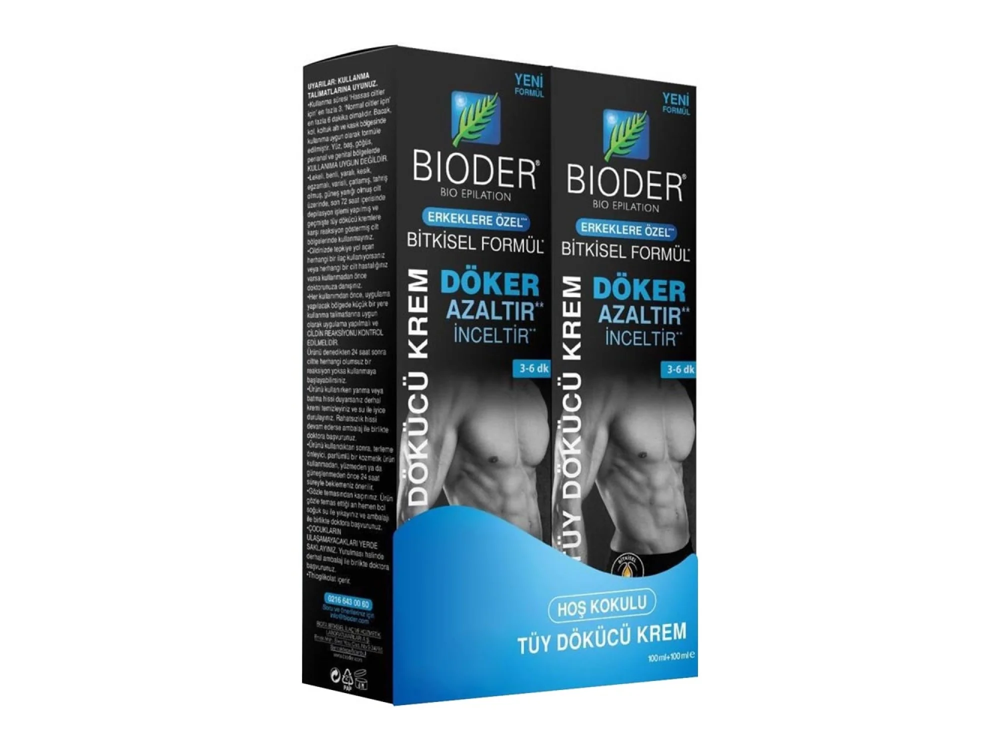 Bioder Tüy Dökücü Krem Erkek 100 ml 2li