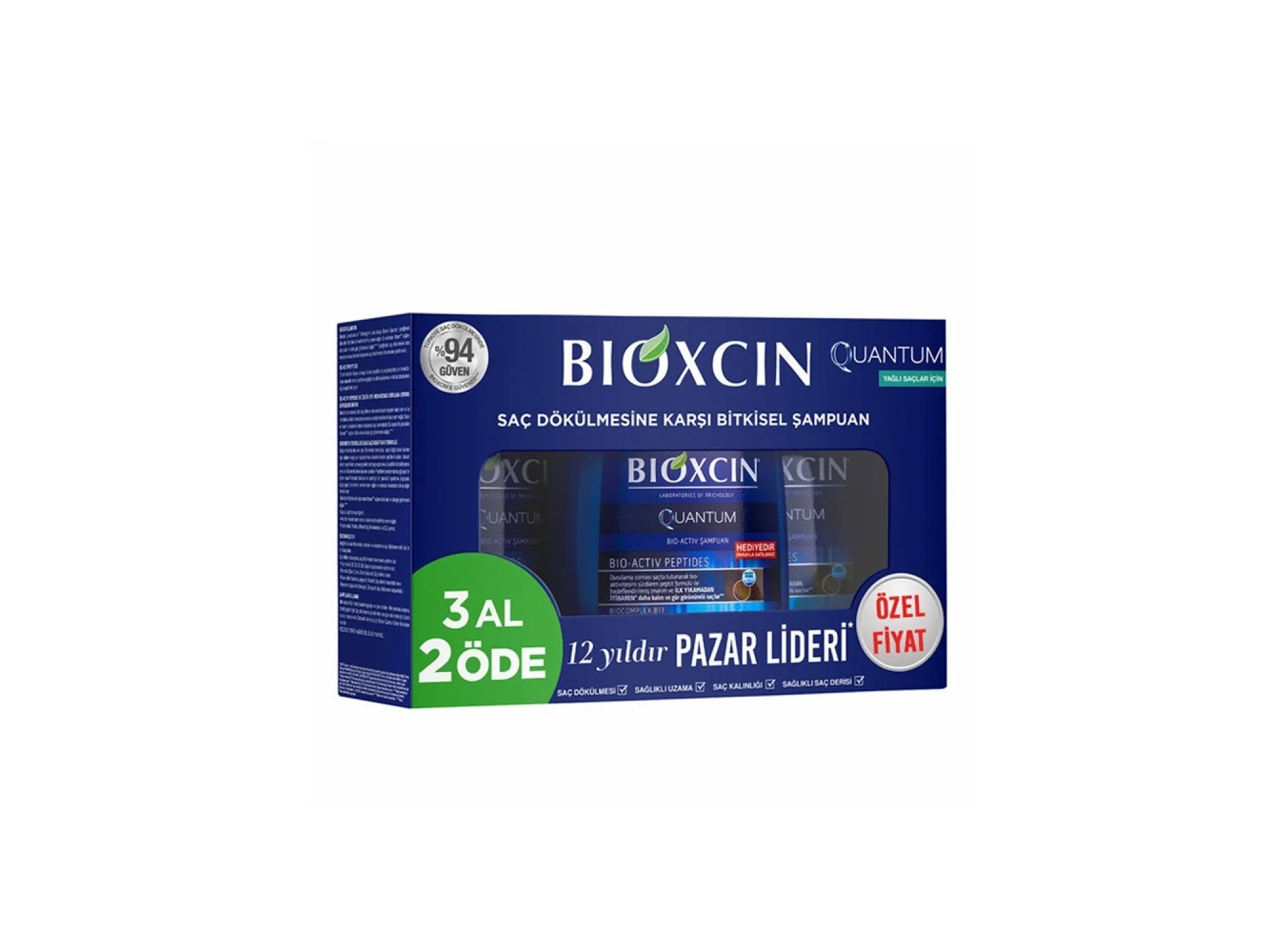 Bioxcin Quantum Yağlı Saçlar İçin Şampuan 300 ml - 3 Al 2 Öde (Özel Fiyat Etiketli)