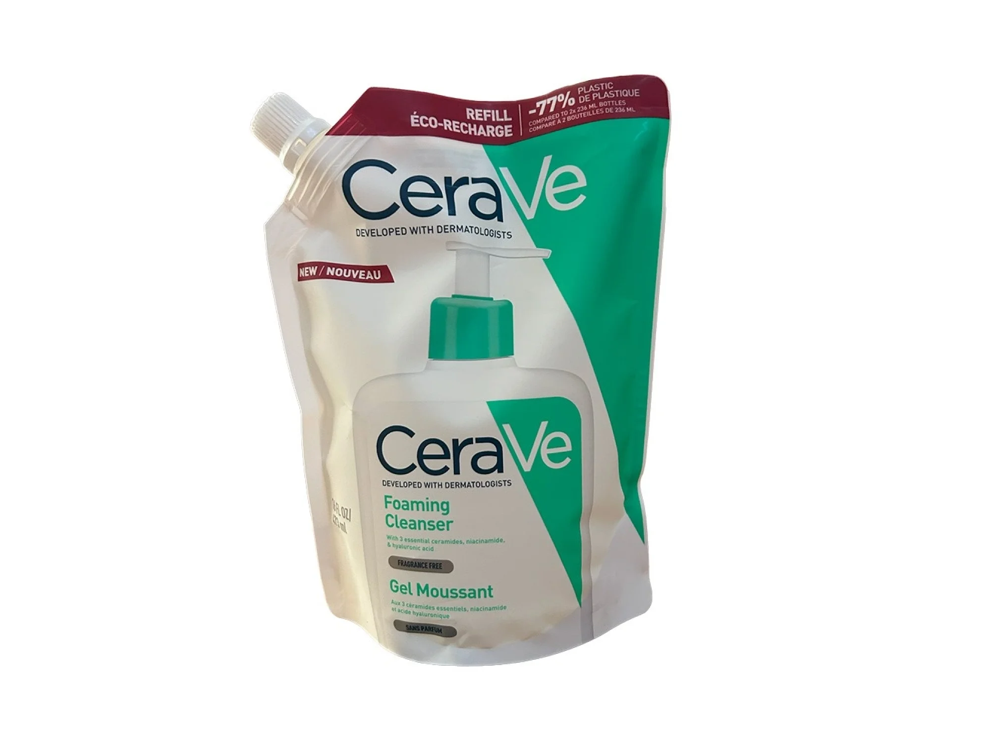 Cerave Foaming Cleanser Refill Dökme Poşet Normal ve Yağlıya Dönük Ciltler İçin Köpüren Temizleyici 473 ml