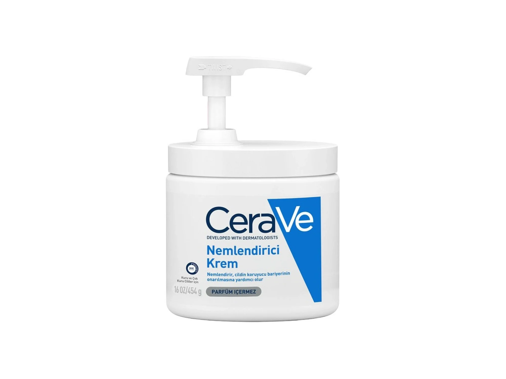 CeraVe Kuru Ciltler İçin Nemlendirici Krem 454g (POMPALI)