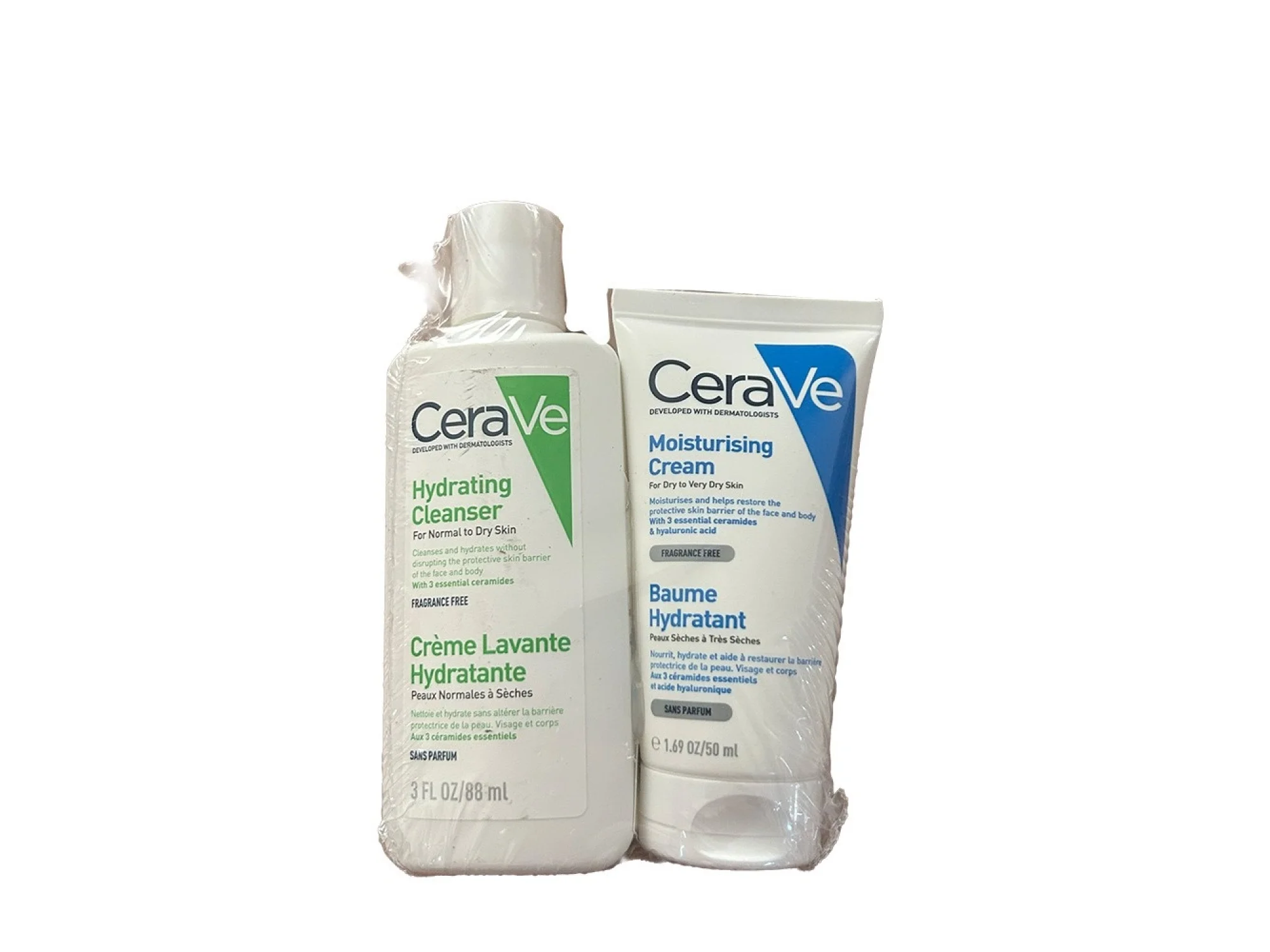 Cerave Set - Hydrating Cleanser 88 ml + Moisturising Cream 50 ml