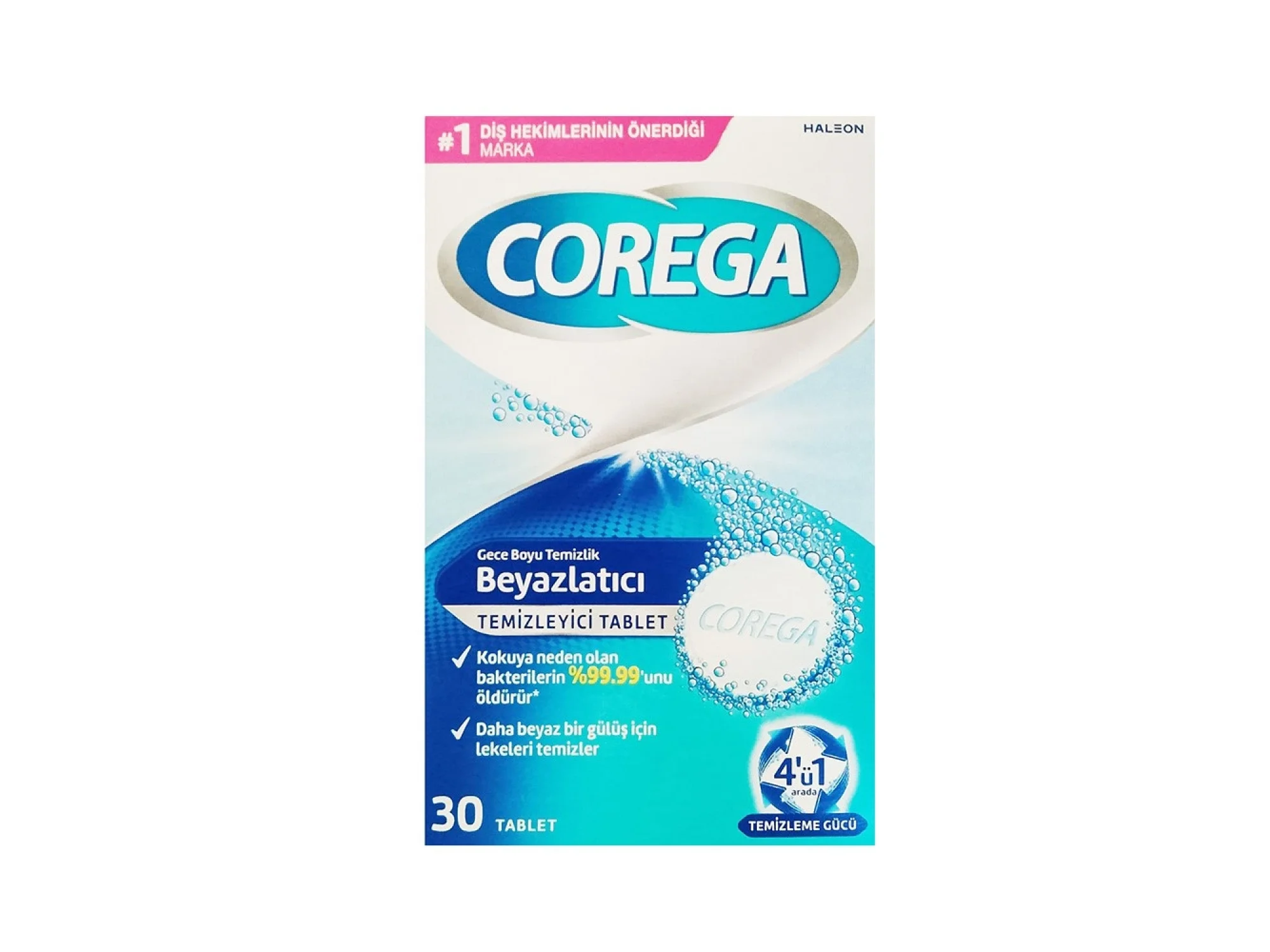 Corega Temizleyici Beyazlatıcı 30 Tablet