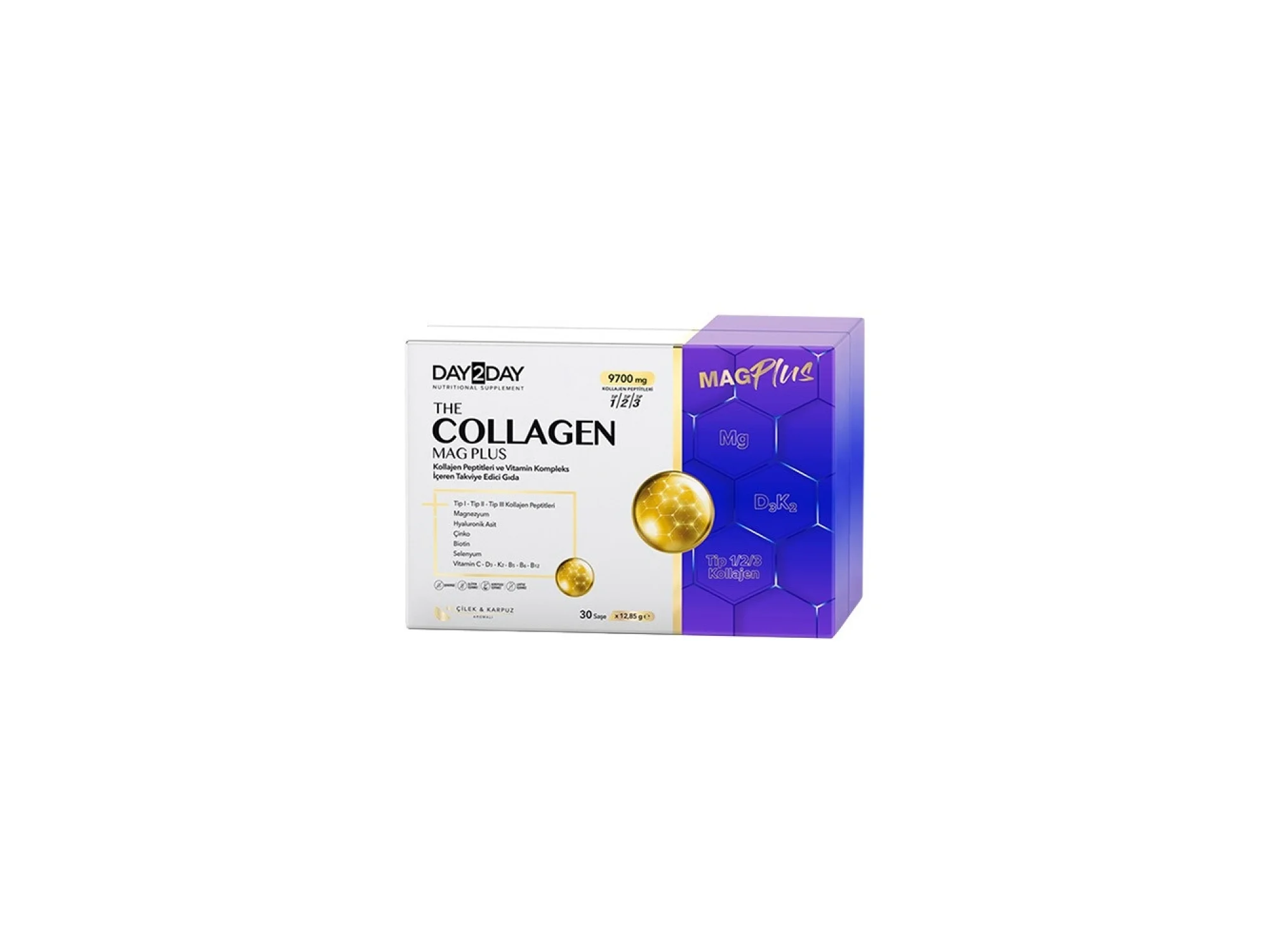 Day2Day Collagen Mag Plus Çilek Karpuz Aromalı 30 Saşe