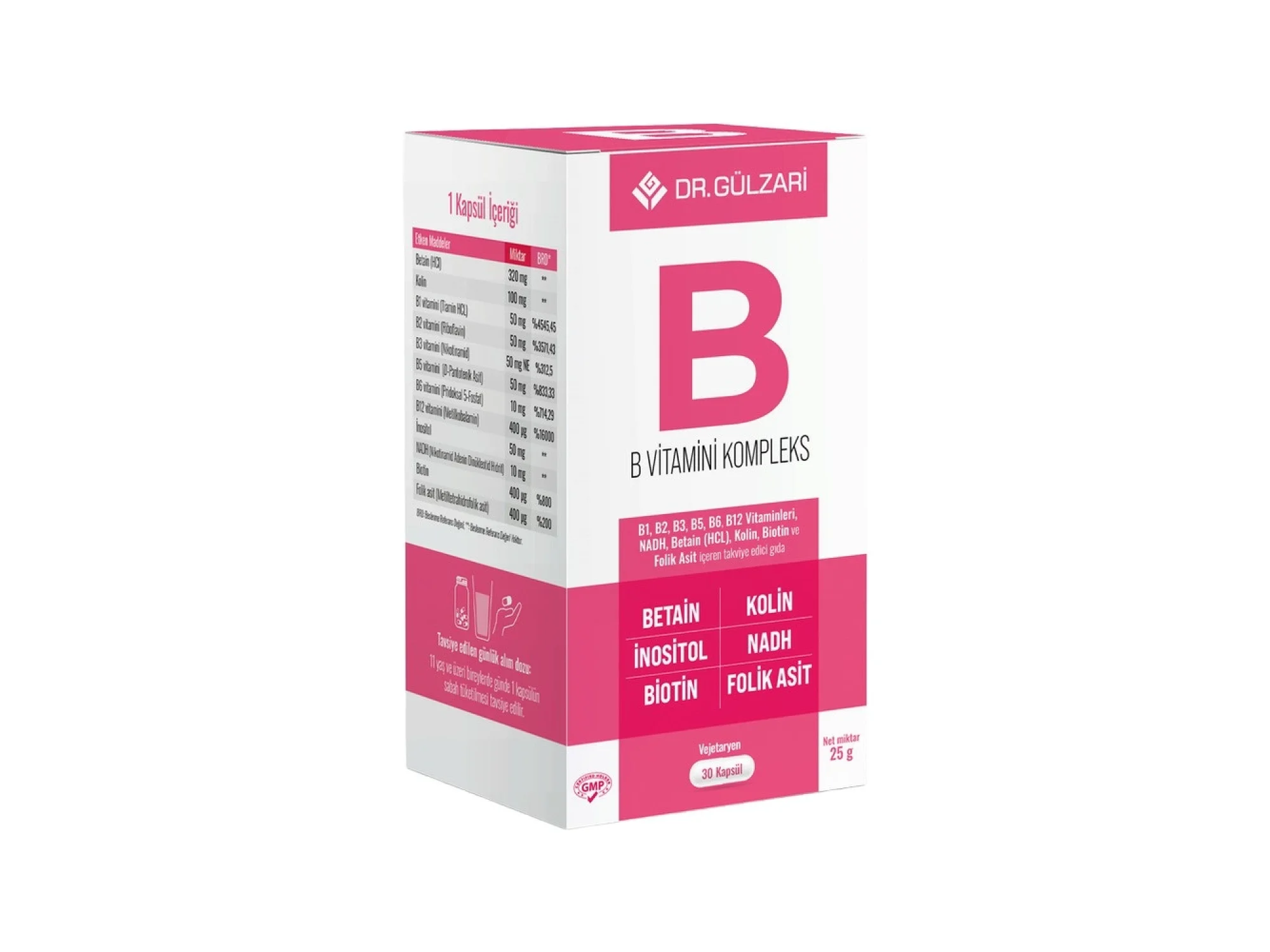 Dr. Gülzari Vitamin B Kompleks 30 Kapsül