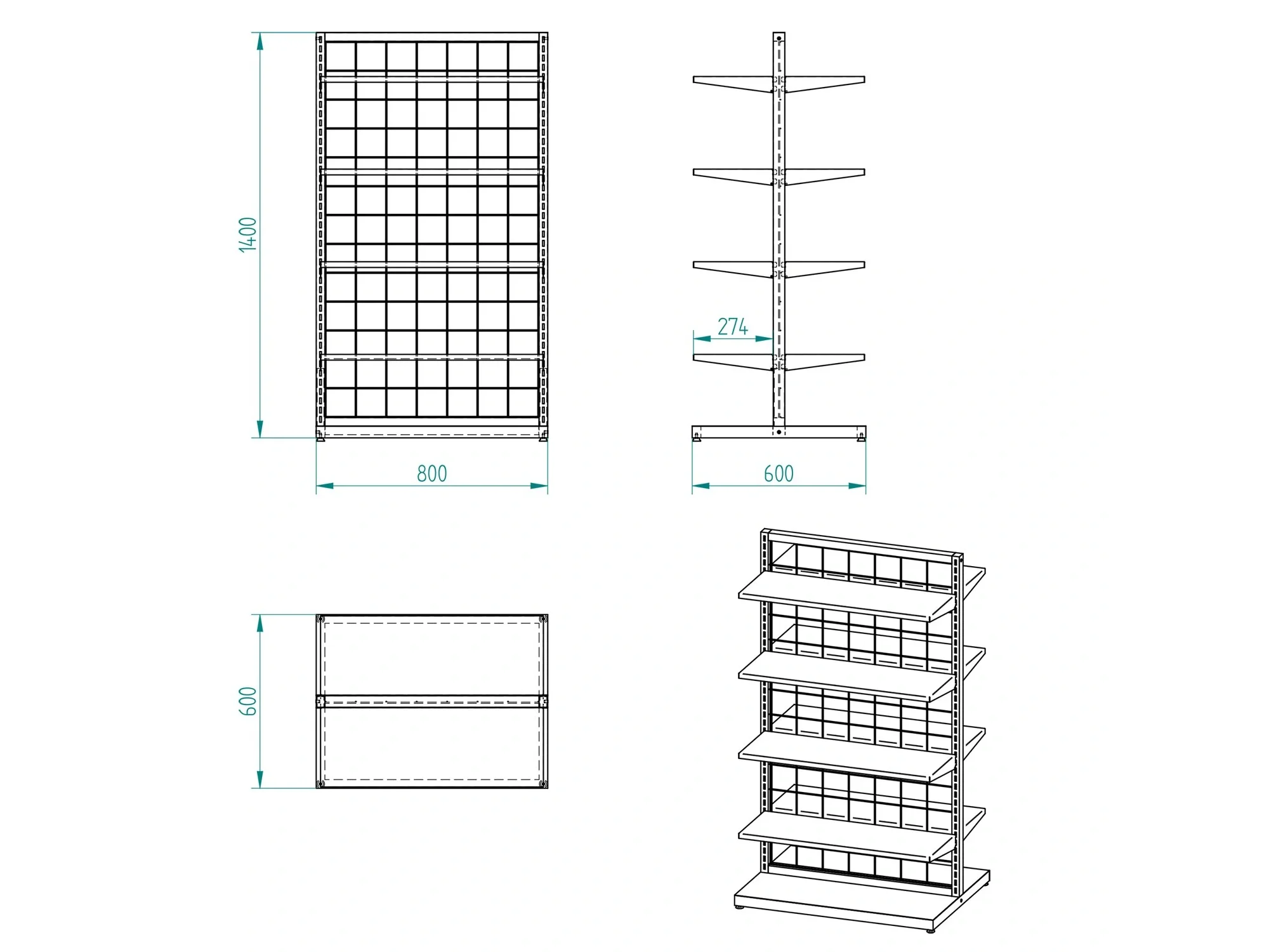 Eczane Çift Taraflı Metal Stand