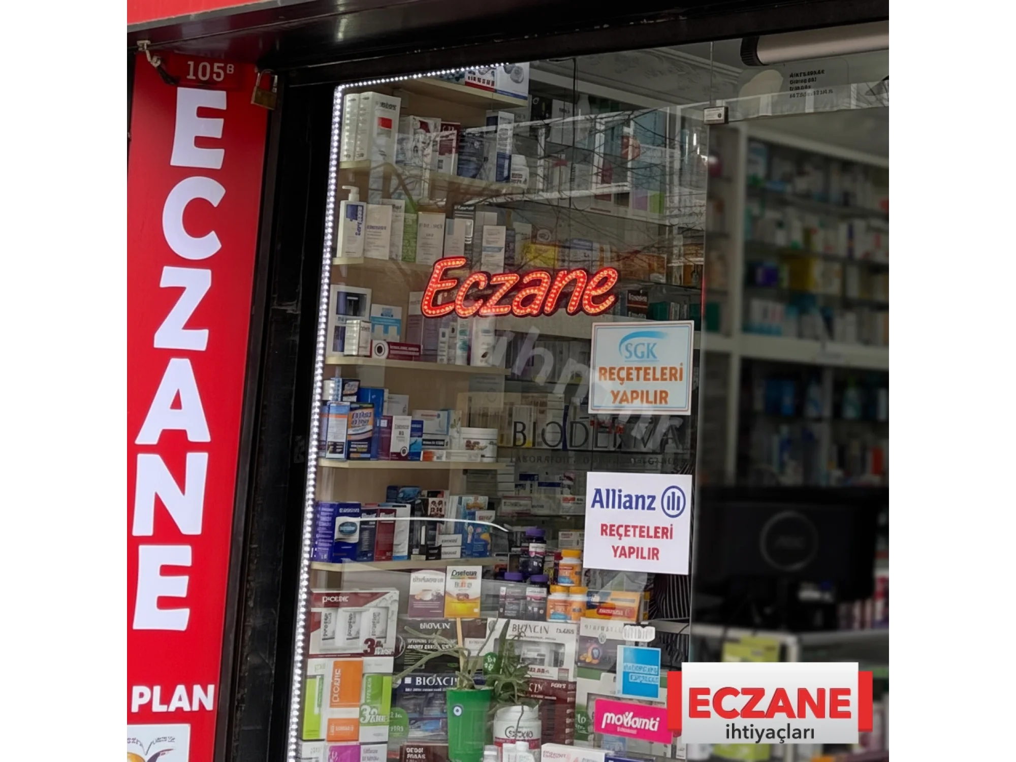 Eczane LED Tabelası – 750x195 mm, Kırmızı Işık