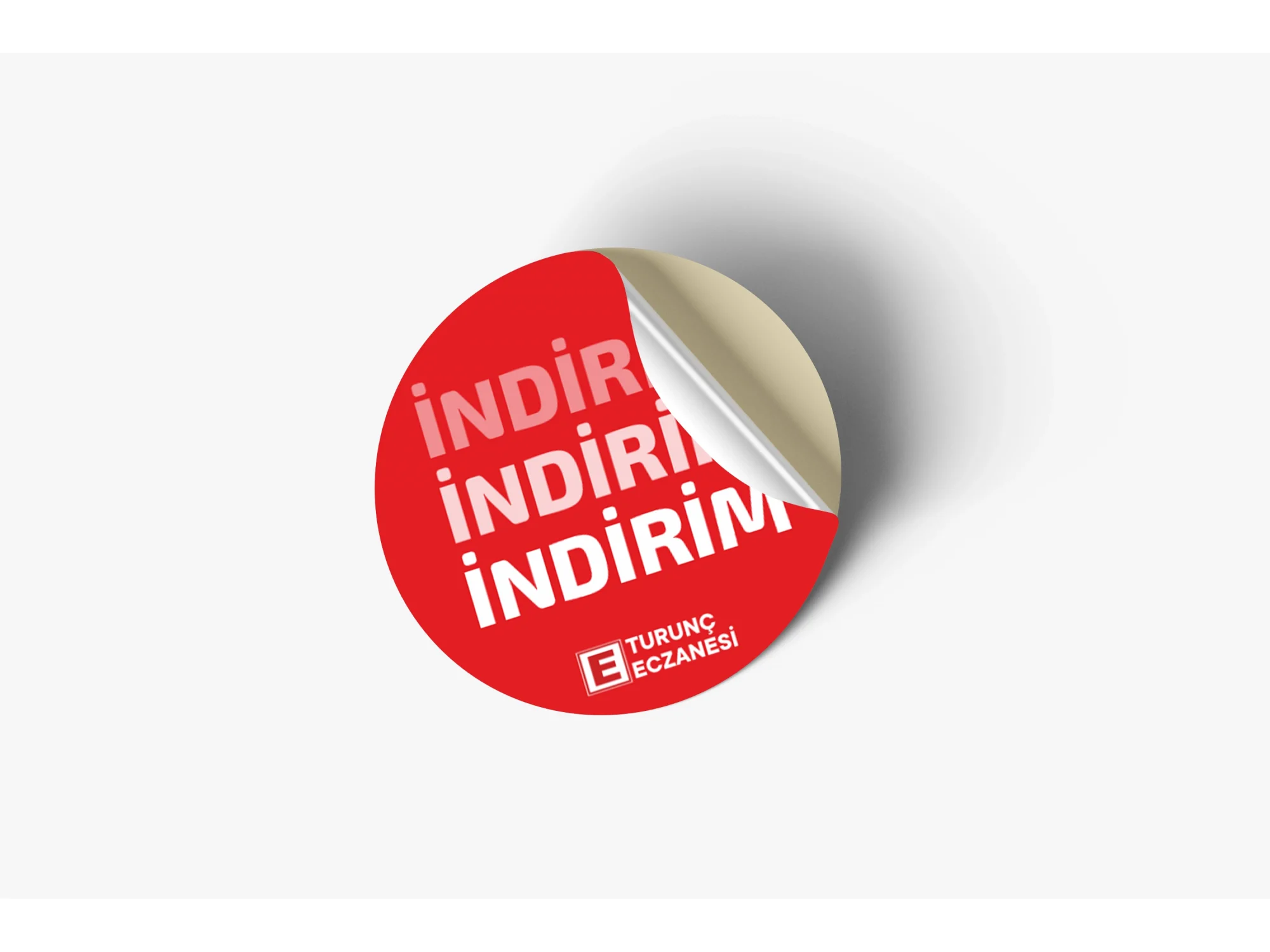 Eczanenize Özel 100 adet 4x4cm İndirim Etiketi