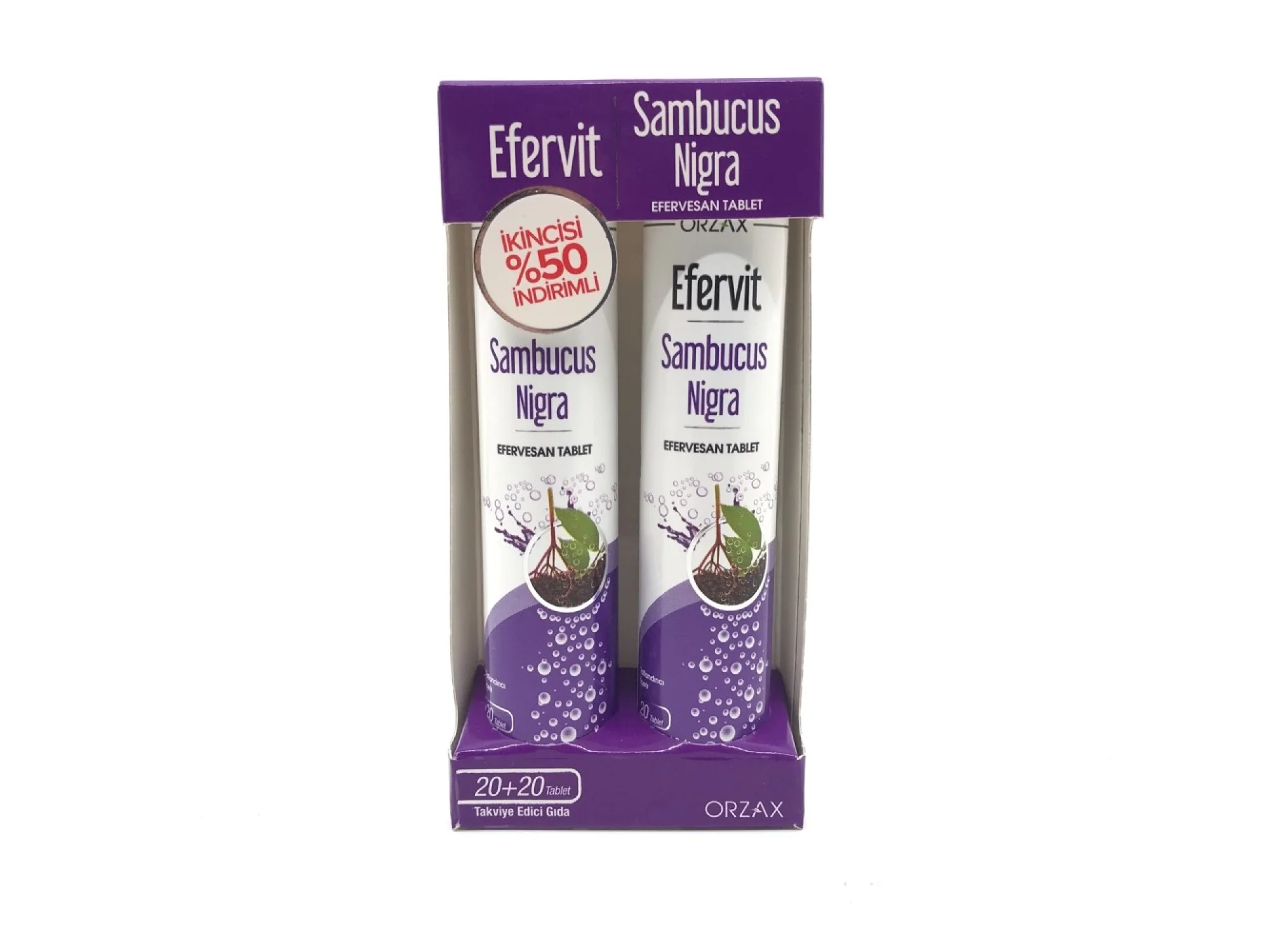 Efervit Sambucus Nigra İkili Tablet 20+20 - İkincisi %50 İndirimli