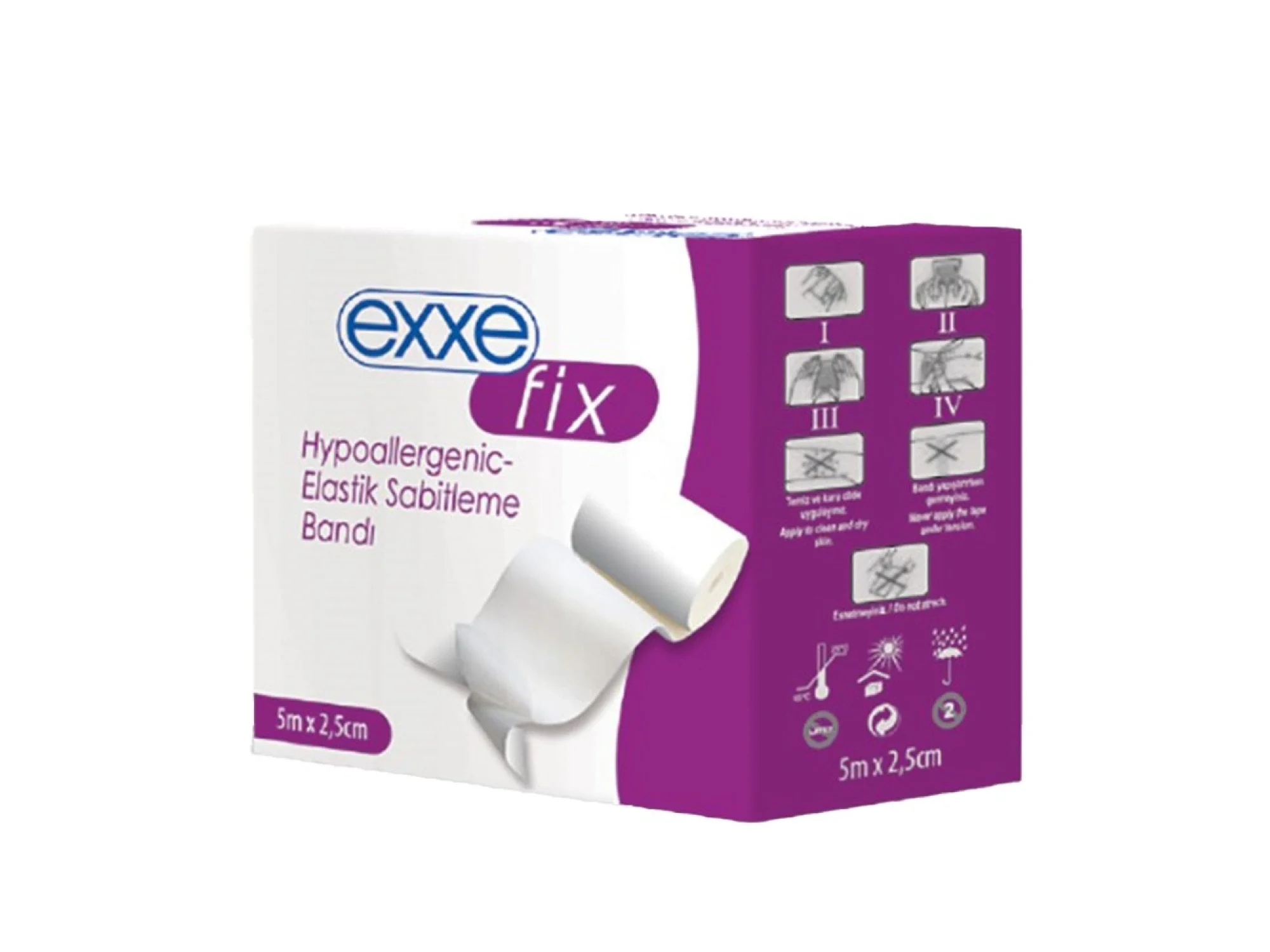 Exxe Fix Elastik Sabitleme Bandı 5m x 2,5cm