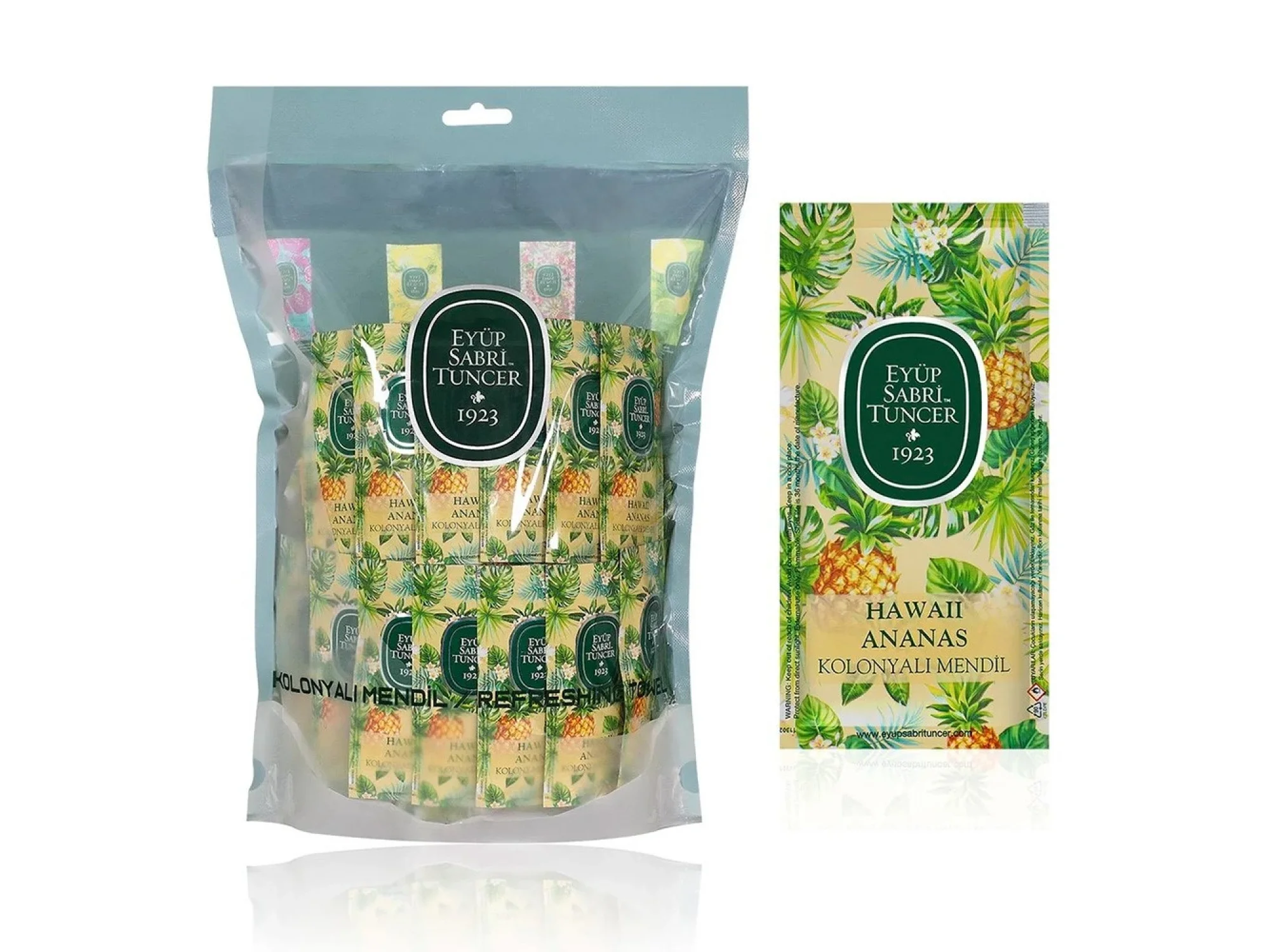 Eyüp Sabri Tuncer Hawaii Ananas Kolonyalı Mendil Küçük Boy 150li