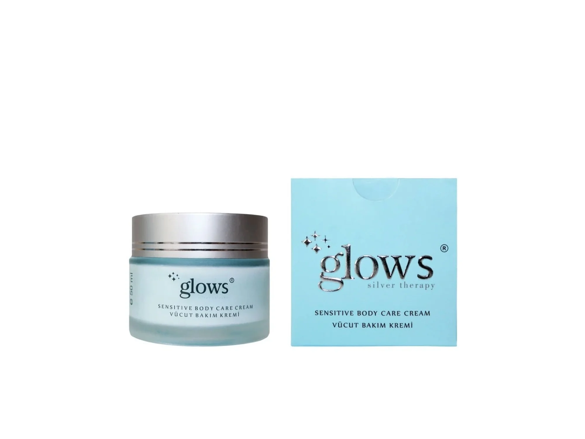 Glows Silver Therapy Sensitive Vücut El Ve Yüz Bakım Kremi 50 ml