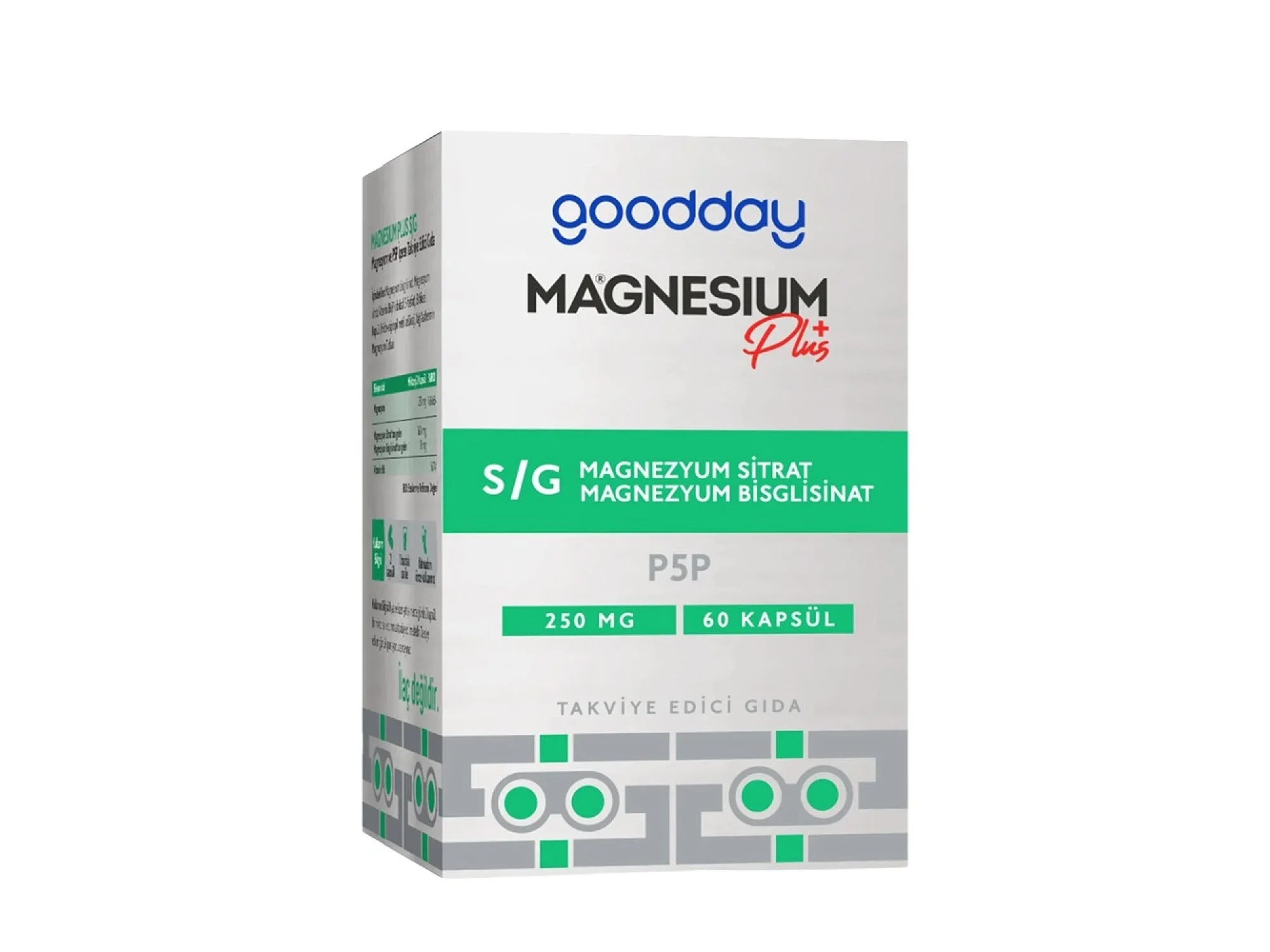 Goodday Magnesium Plus S/G Sitrat Bisglisinat 60 Kapsül