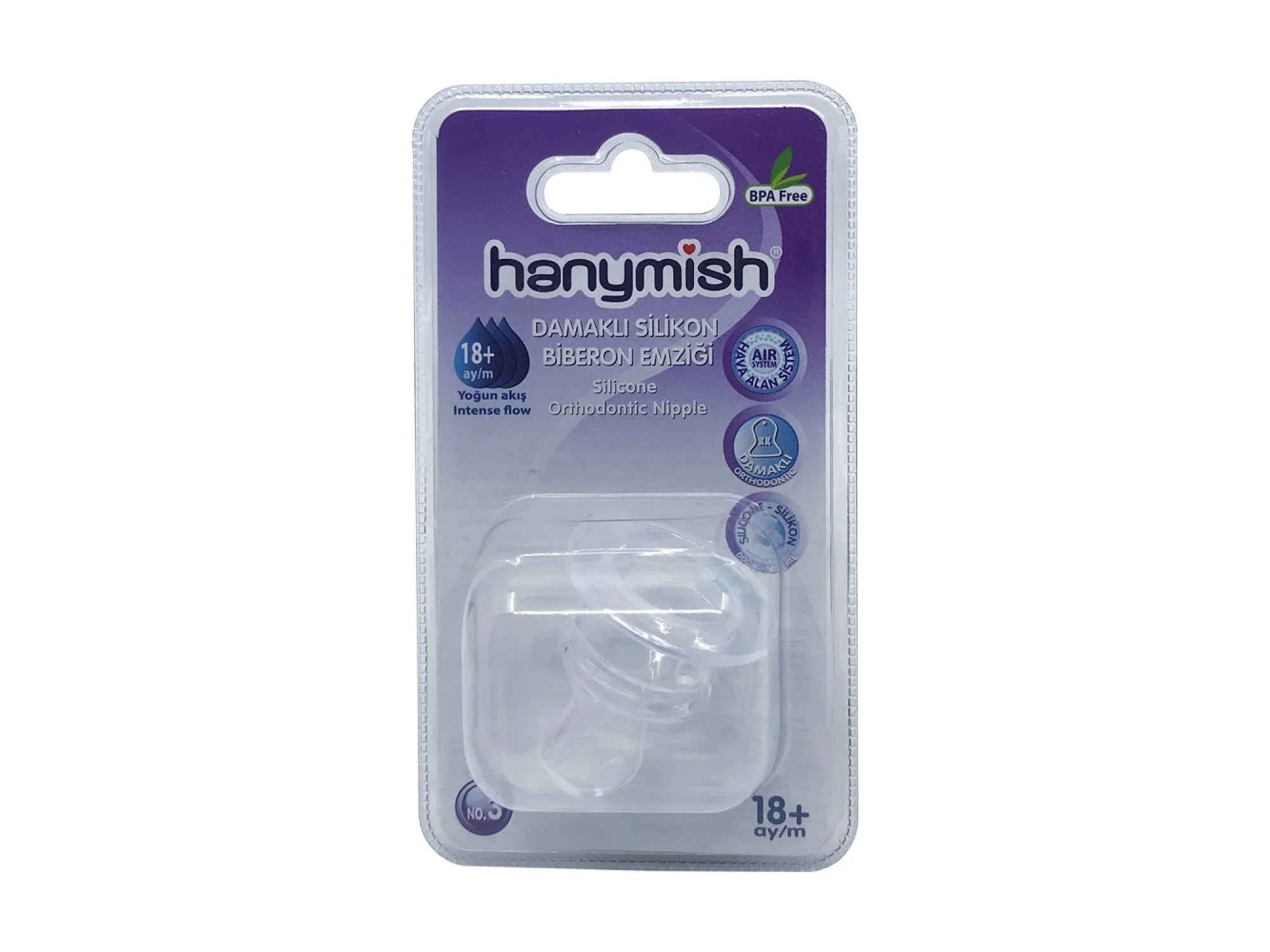 Hanymish 465 Damaklı Silikon Biberon Emziği 18 Ay+