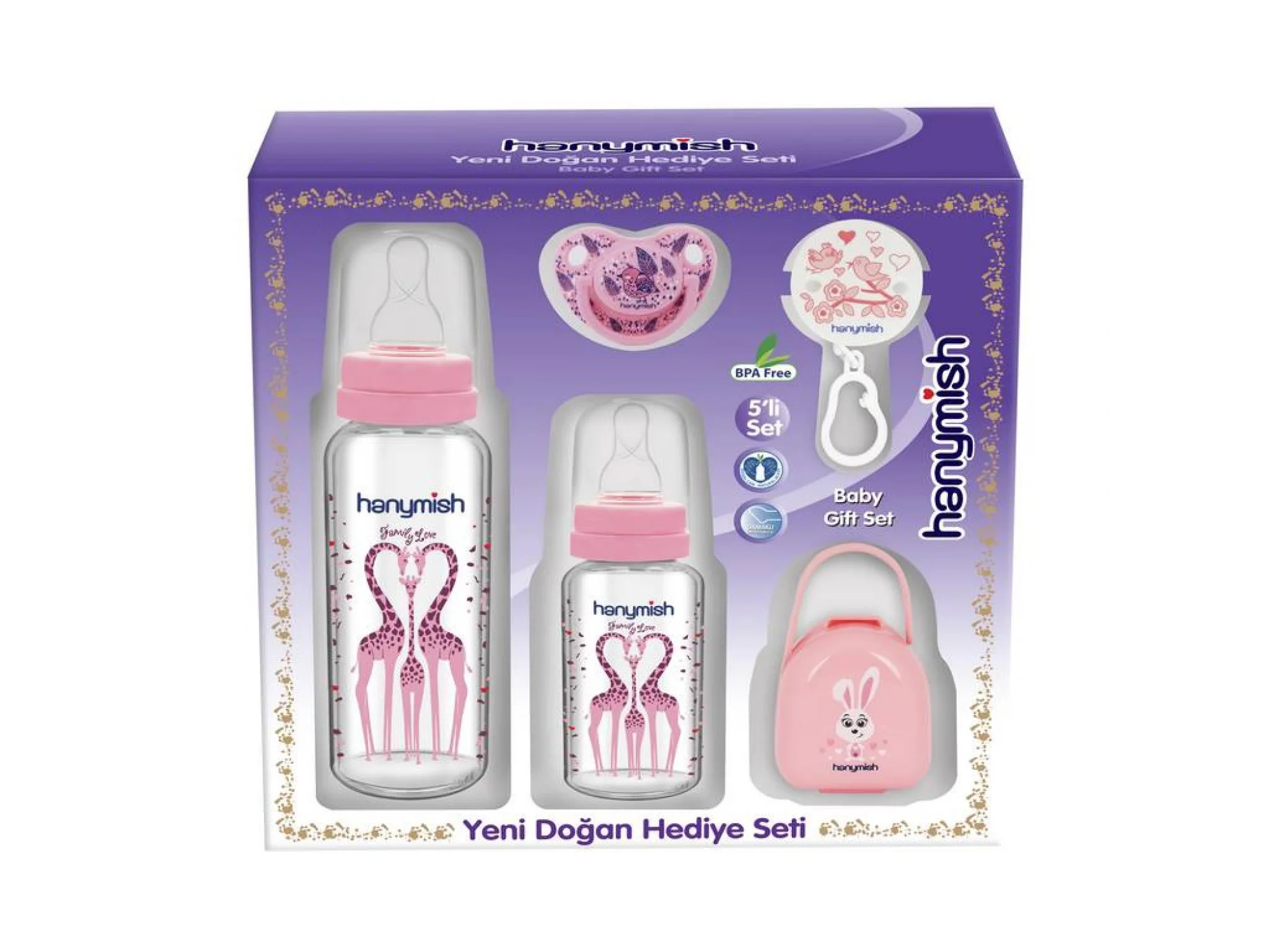 Hanymish 650 Hediye Seti Pembe