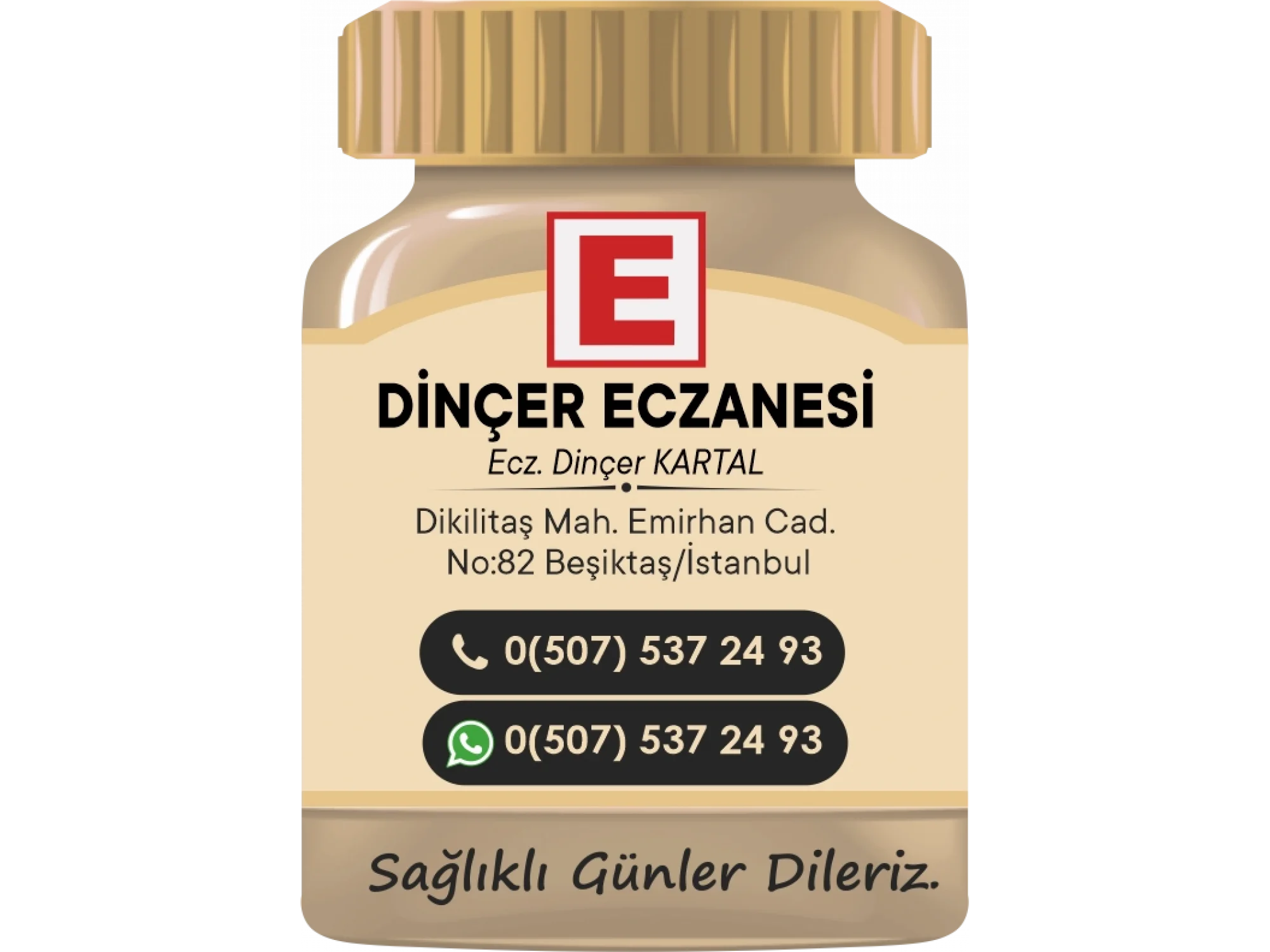 İlaç Şişesi Magnet No:8 - 1000 Adet