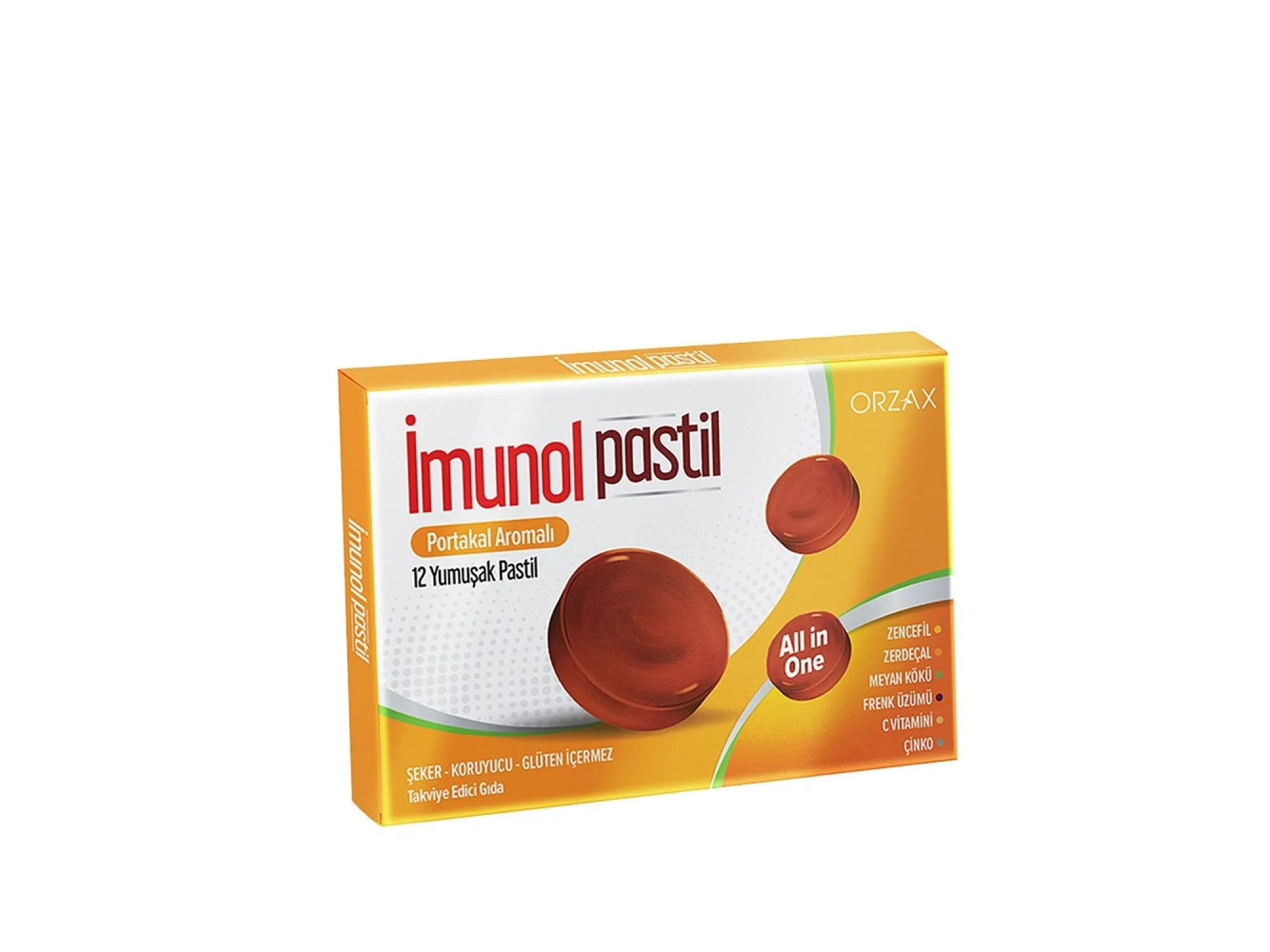 İmunol Portakal Aromalı 12 Pastil