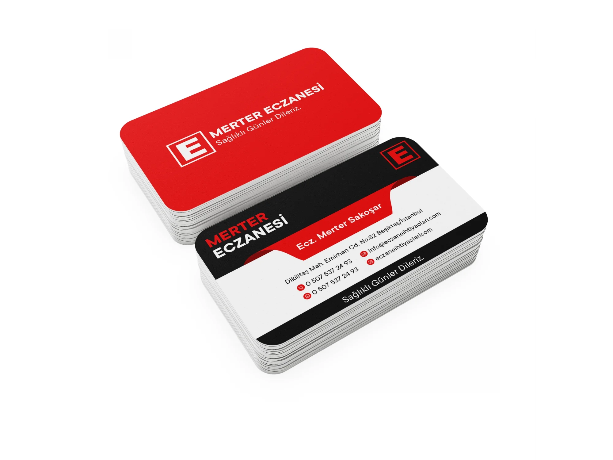 Kalın Gramajlı Eczane Kartvizit No:103 1000 Adet