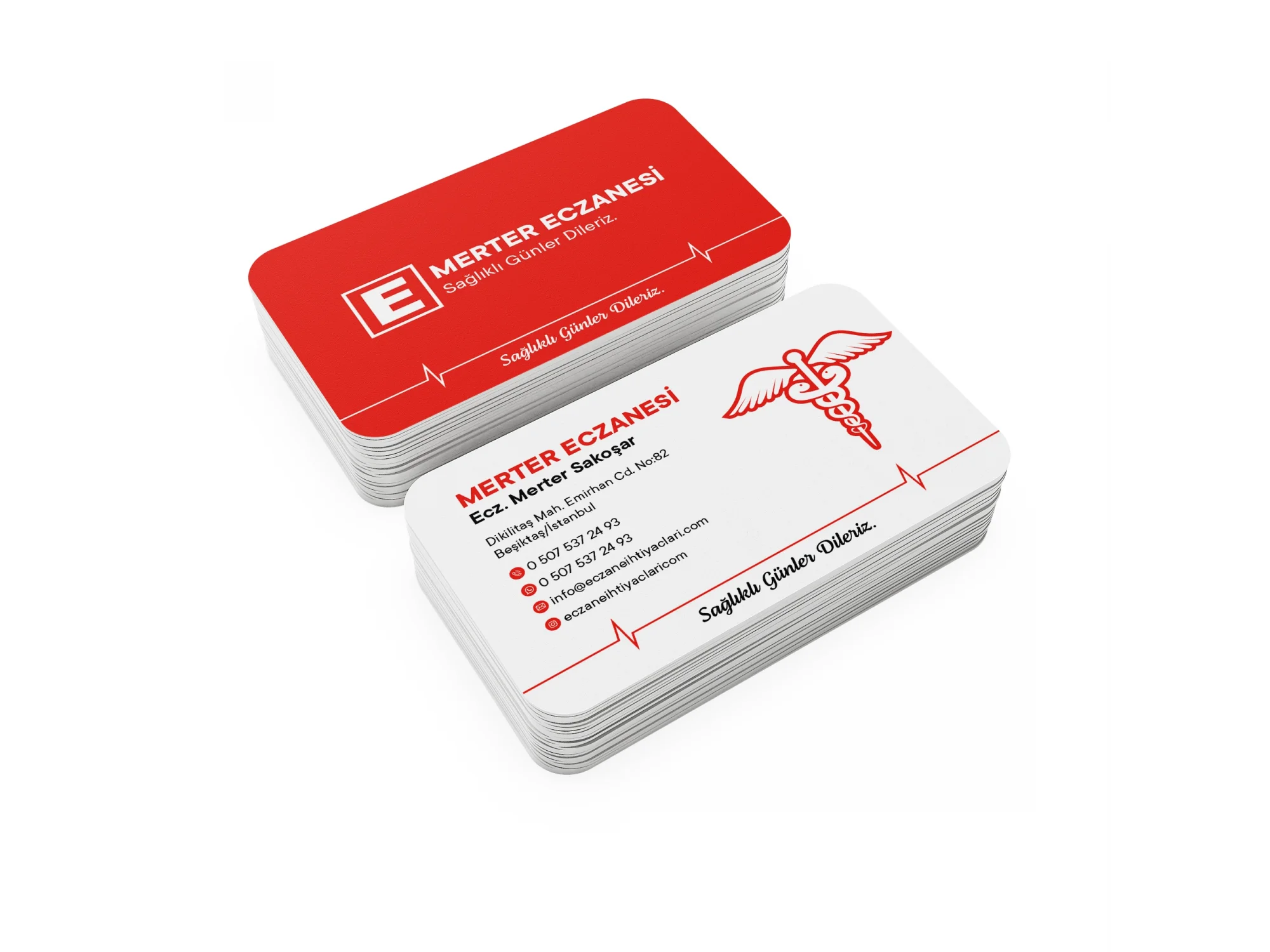 Kalın Gramajlı Eczane Kartvizit No:105 1000 Adet
