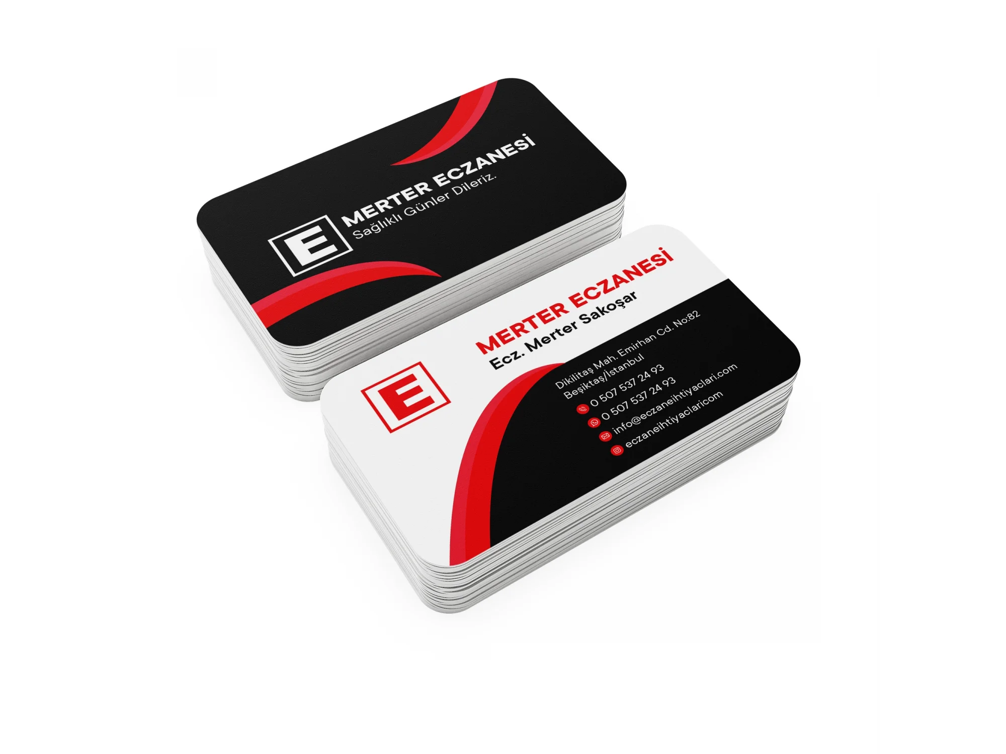 Kalın Gramajlı Eczane Kartvizit No:107 1000 Adet