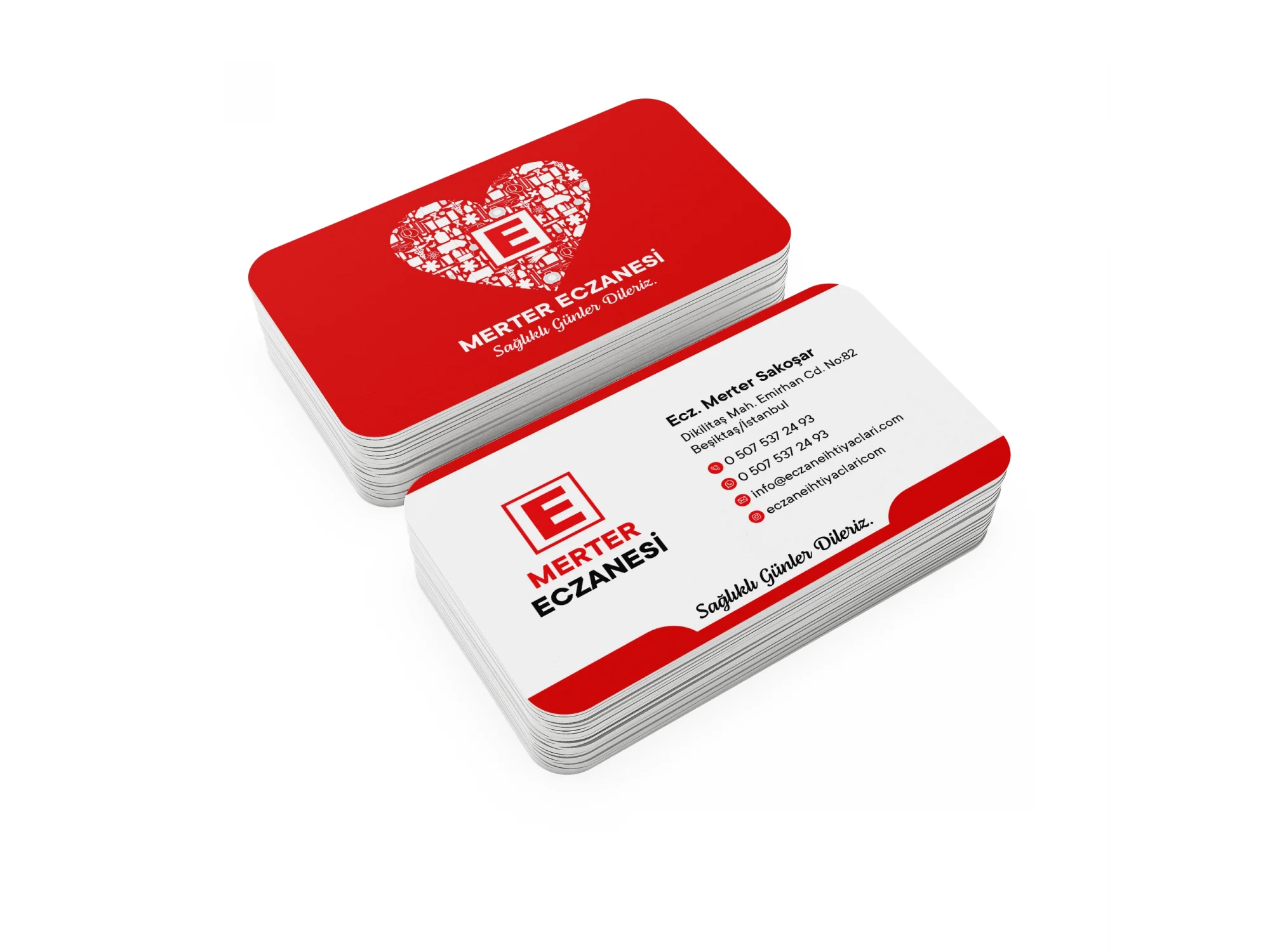 Kalın Gramajlı Eczane Kartvizit No:106 1000 Adet