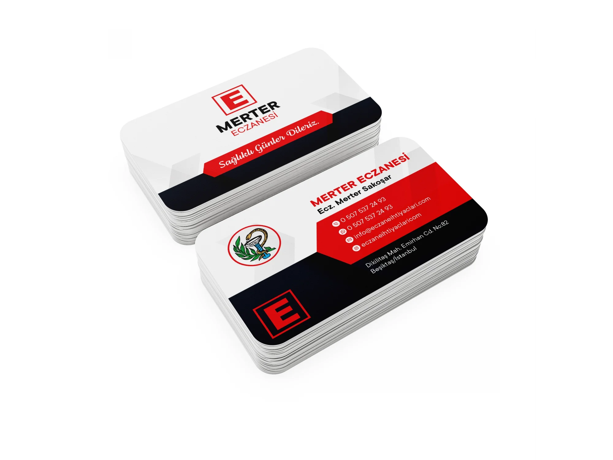 Kalın Gramajlı Eczane Kartvizit No:108 1000 Adet