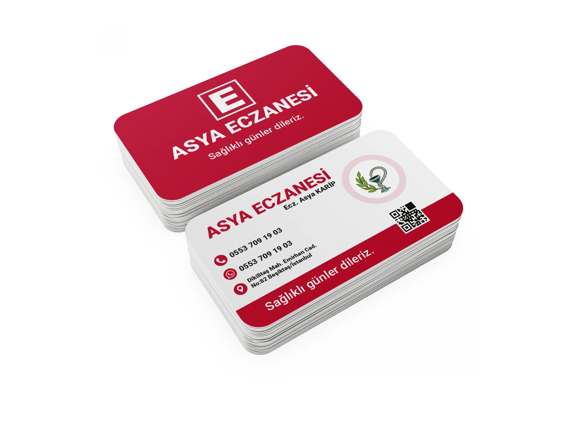 Kalın Gramajlı Eczane Kartvizit No:111 1000 Adet