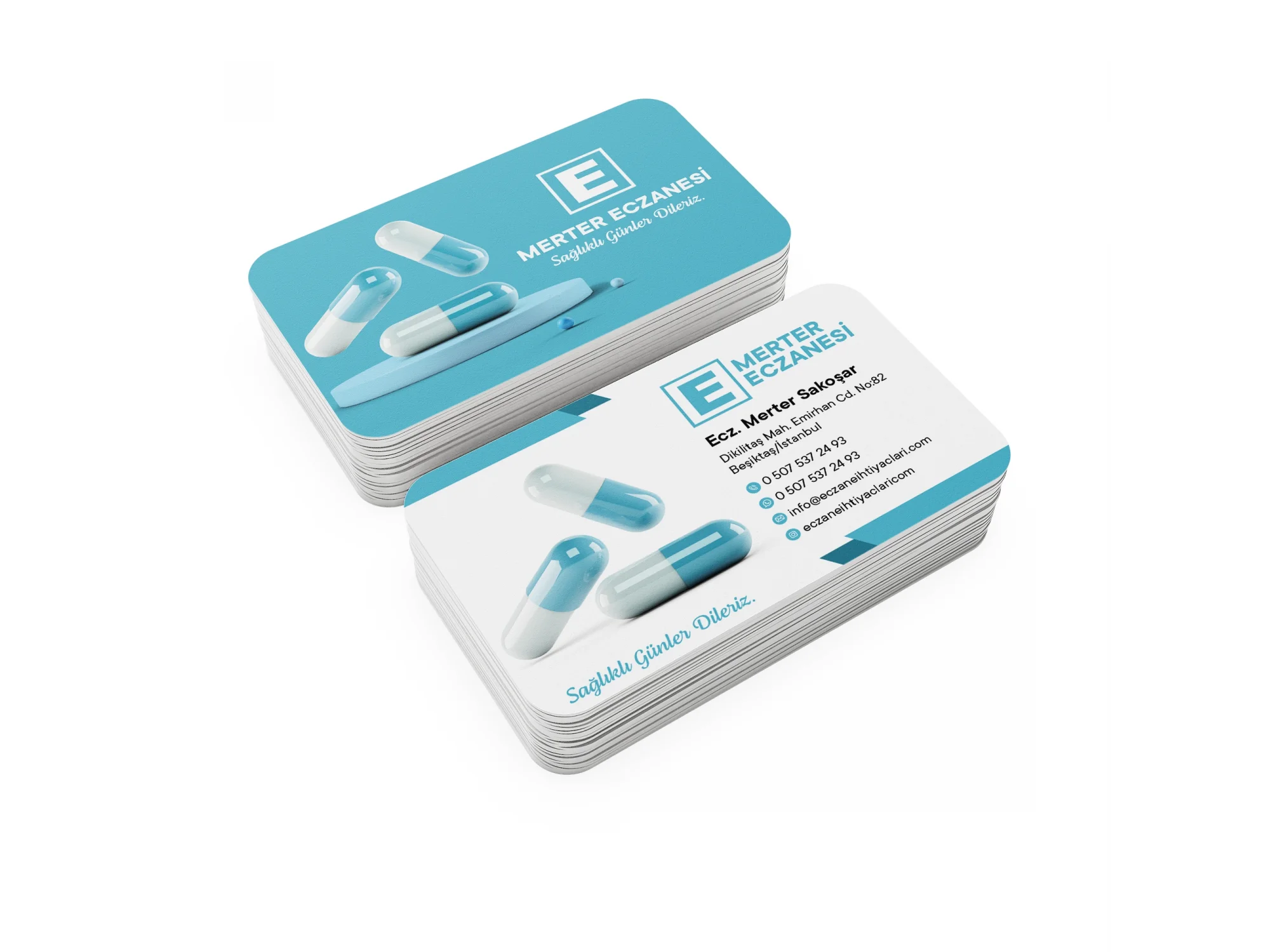 Kalın Gramajlı Eczane Kartvizit No:110 1000 Adet