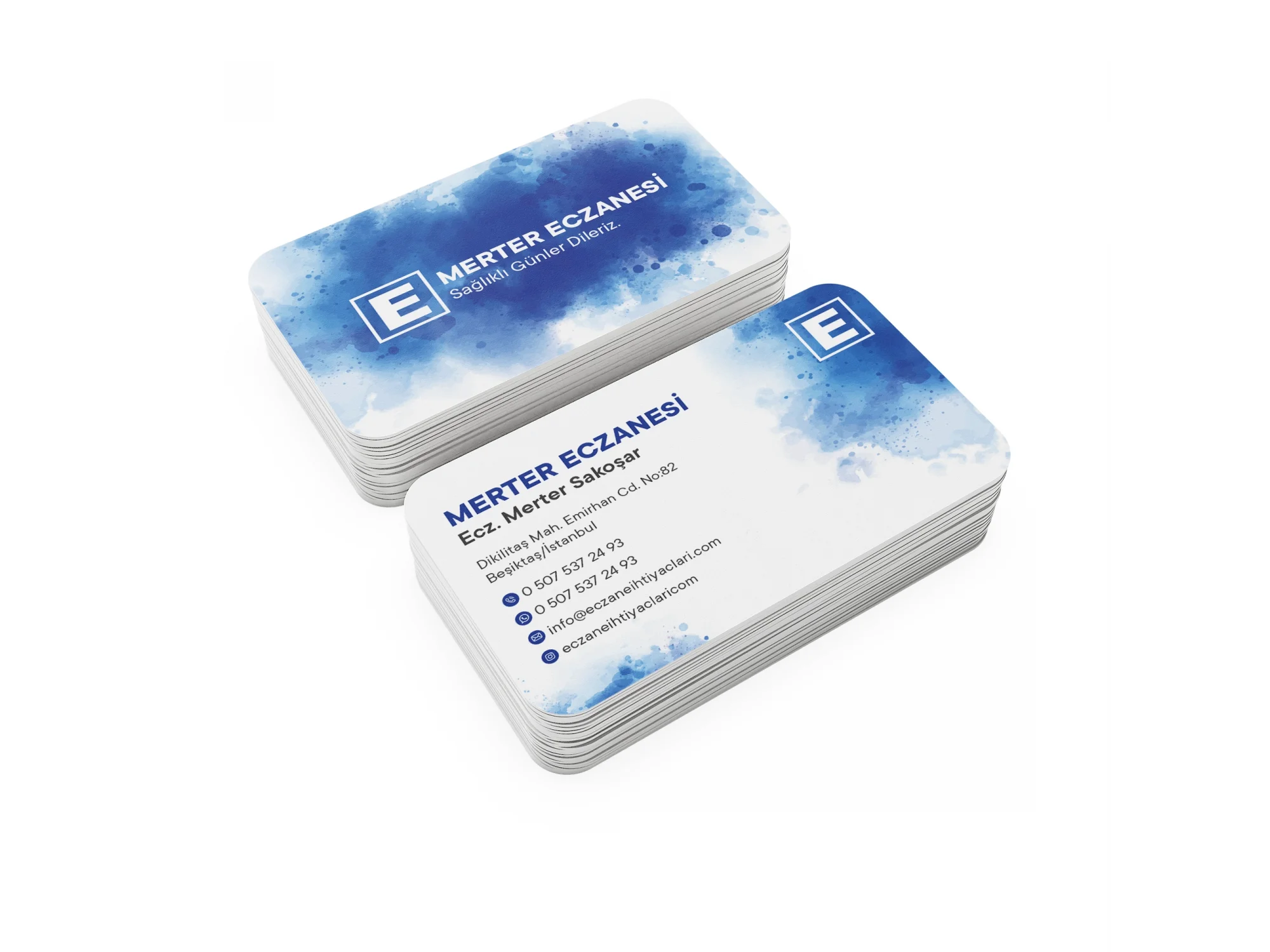 Kalın Gramajlı Eczane Kartvizit No:85 1000 Adet