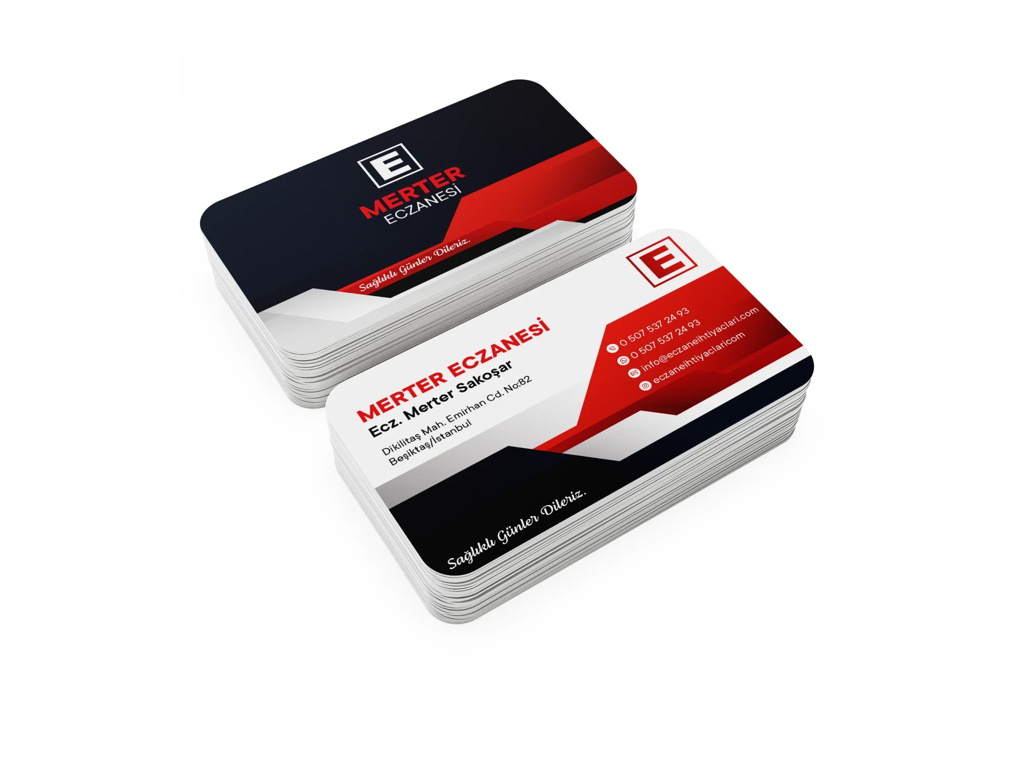 Kalın Gramajlı Eczane Kartvizit No:87 1000 Adet