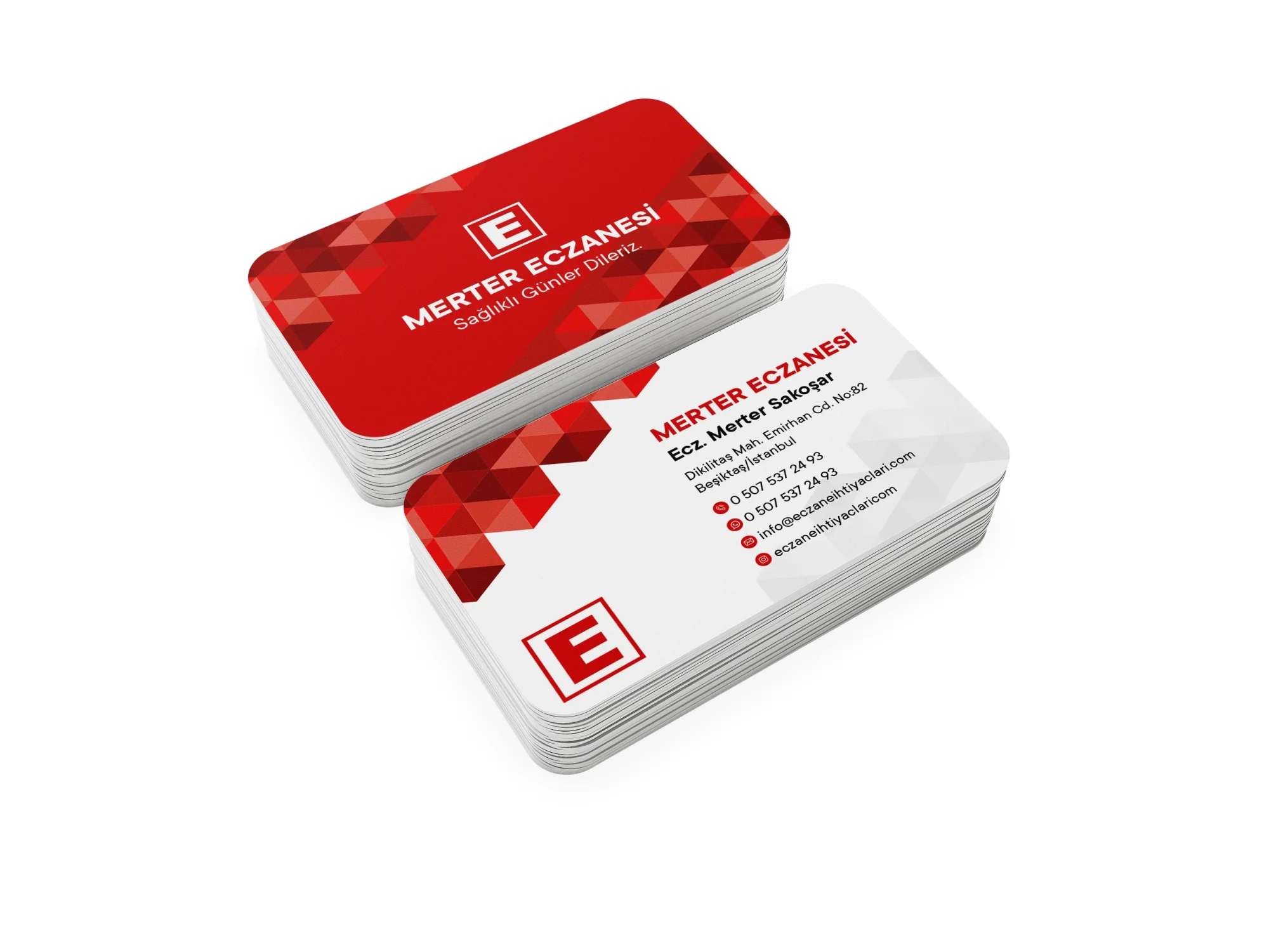 Kalın Gramajlı Eczane Kartvizit No:88 1000 Adet
